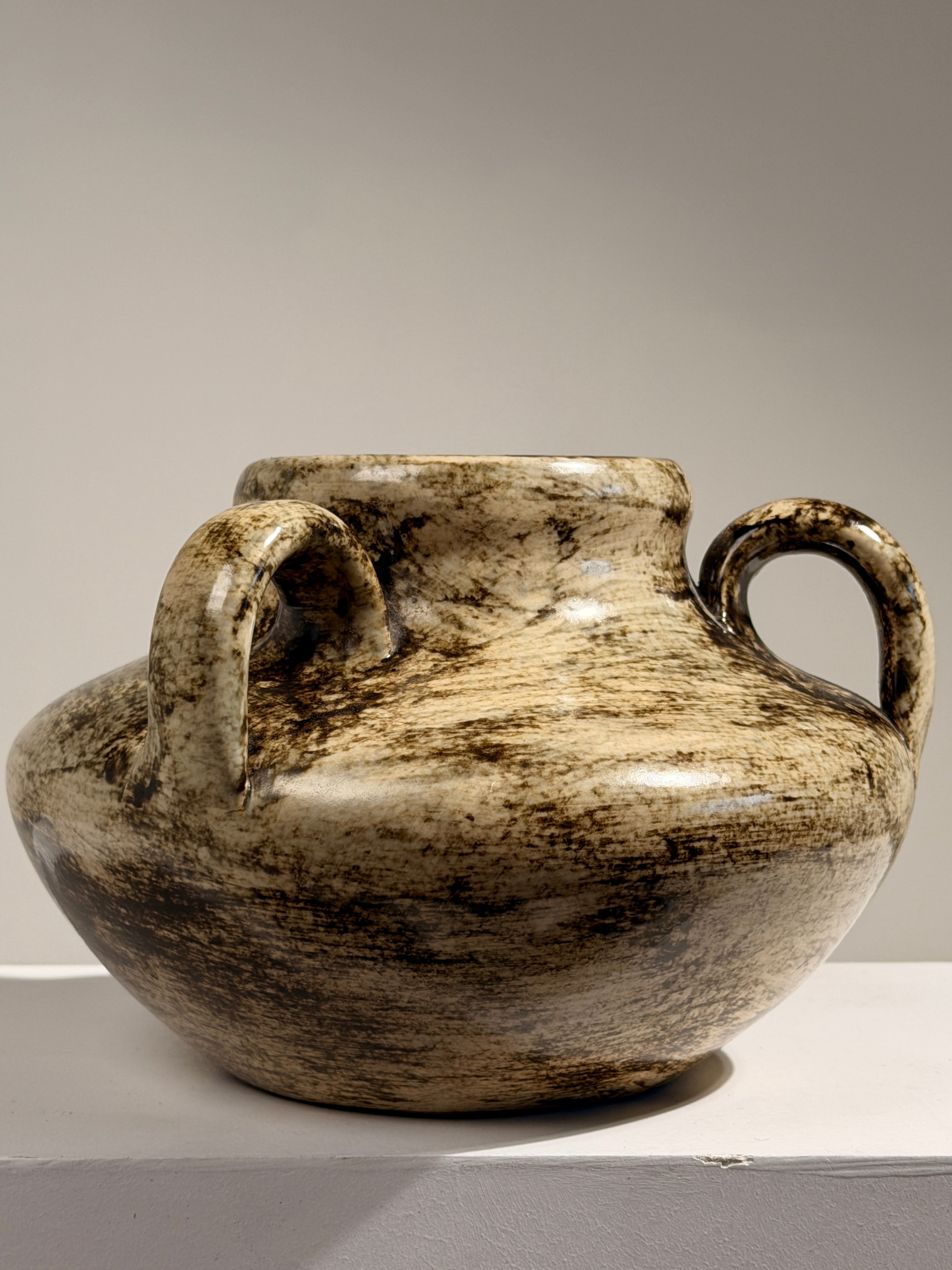 Rare ceramic vase by Max Idlas, France, circa 1960 — lifestyle setting