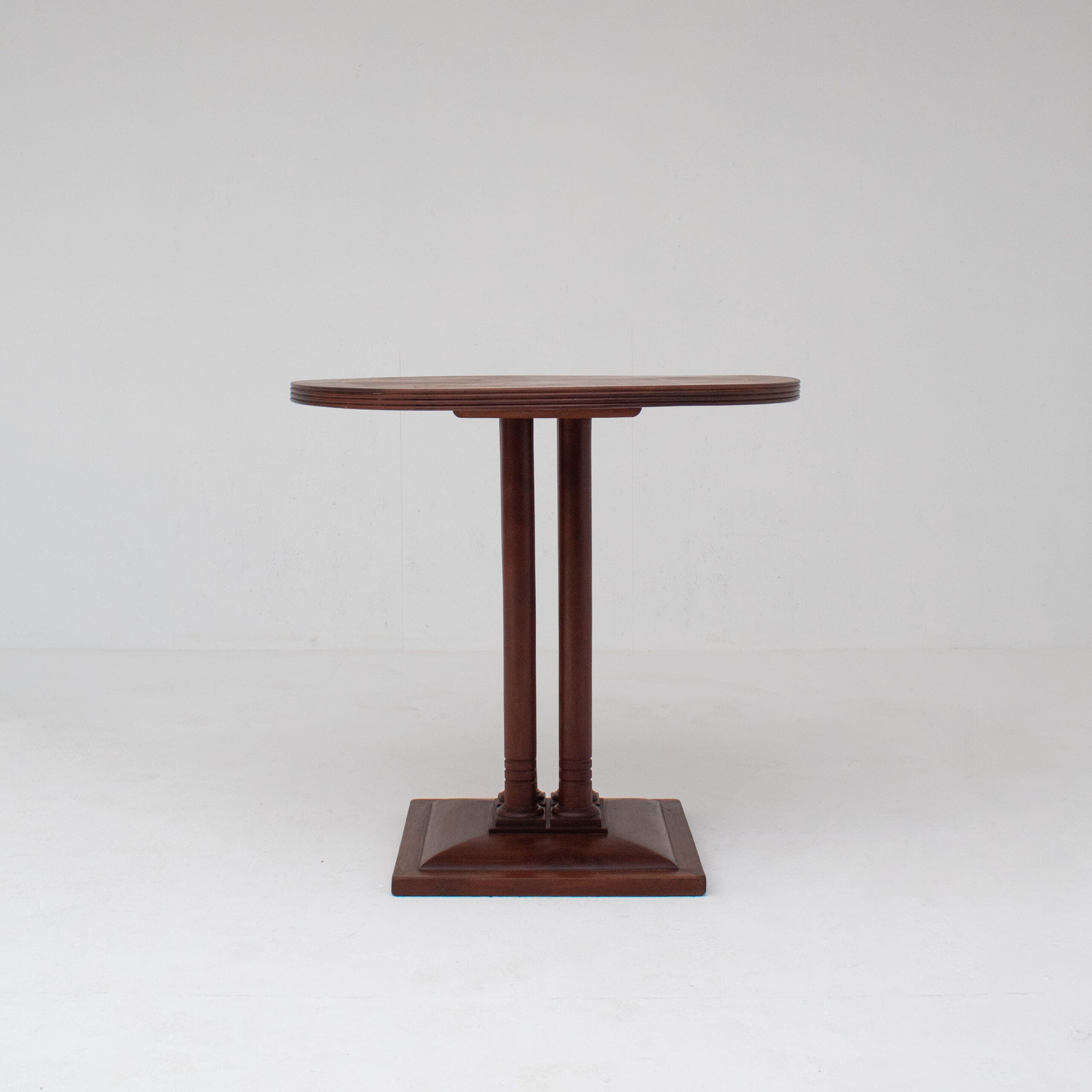 Art Deco Table in Walnut — side angle