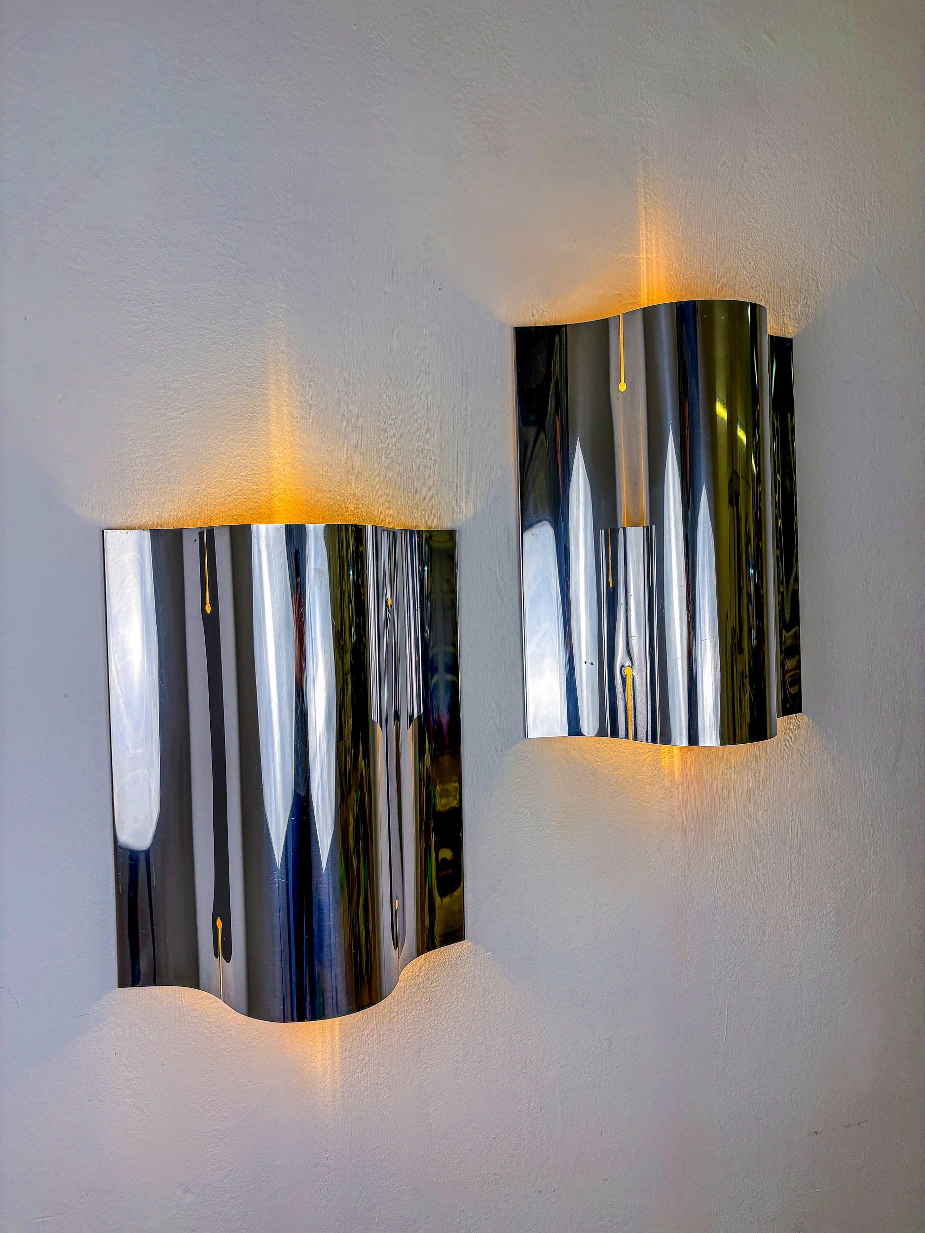 Pair of Space-Age wall Sconces by Sagim, Italy, 1970's — alternate view