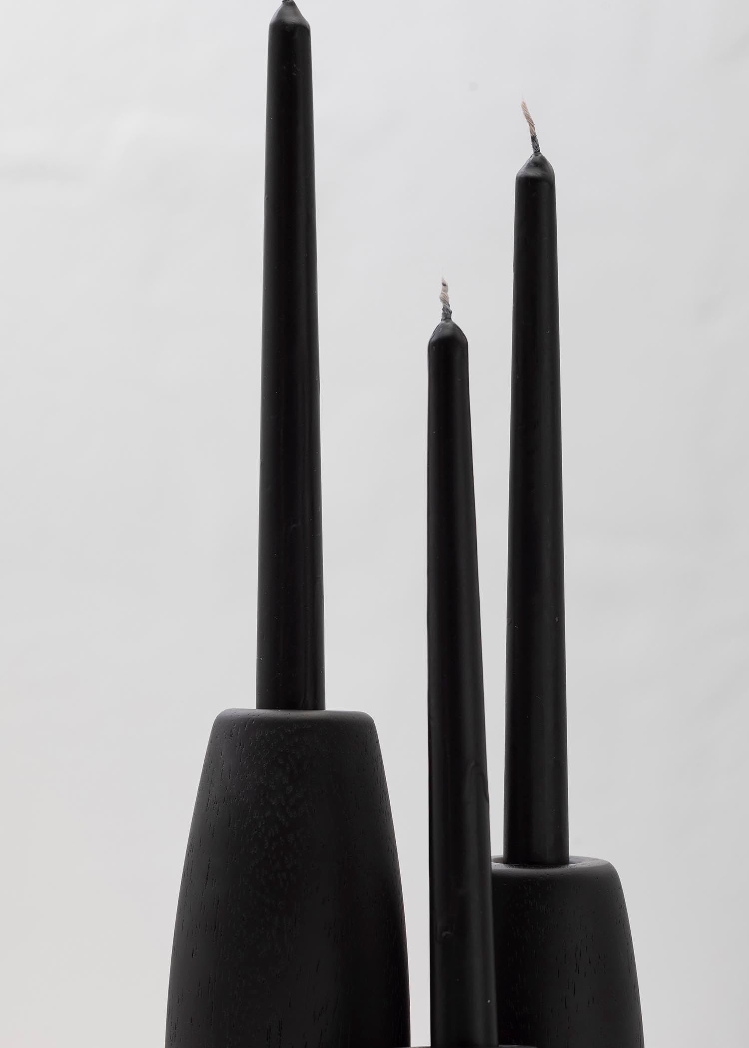 SALAR Decorative Ceramic Candleholder with Solid Wood Plynths — lifestyle setting
