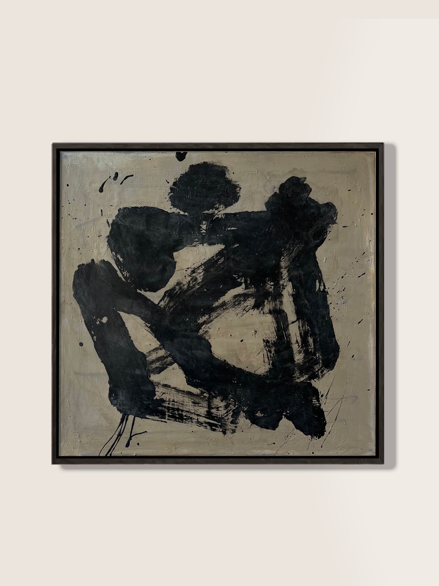"Cape Cod" Painting in Oil and Ink on Raw Canvas by Médecine | The Oblist