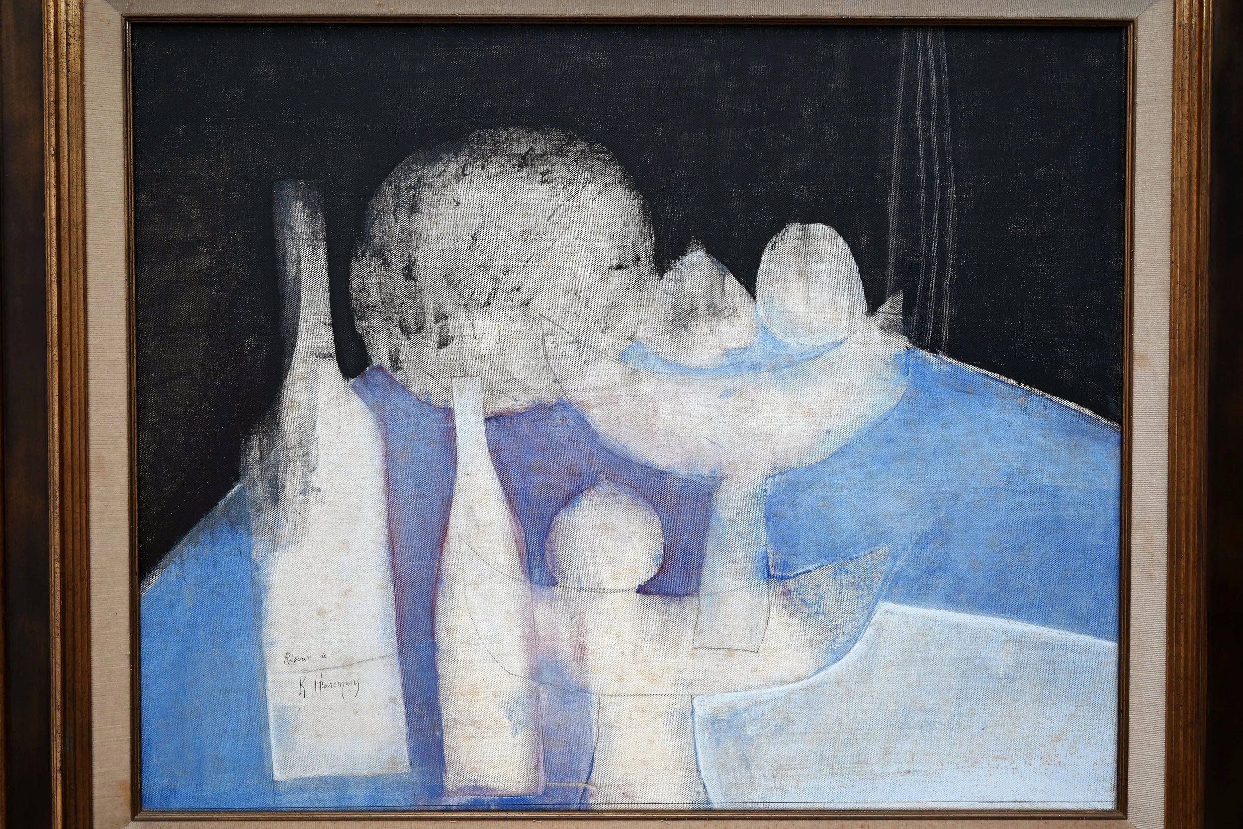 Large Still life Oil On Canvas By Karl Heeremans (1937 –2010) — close-up