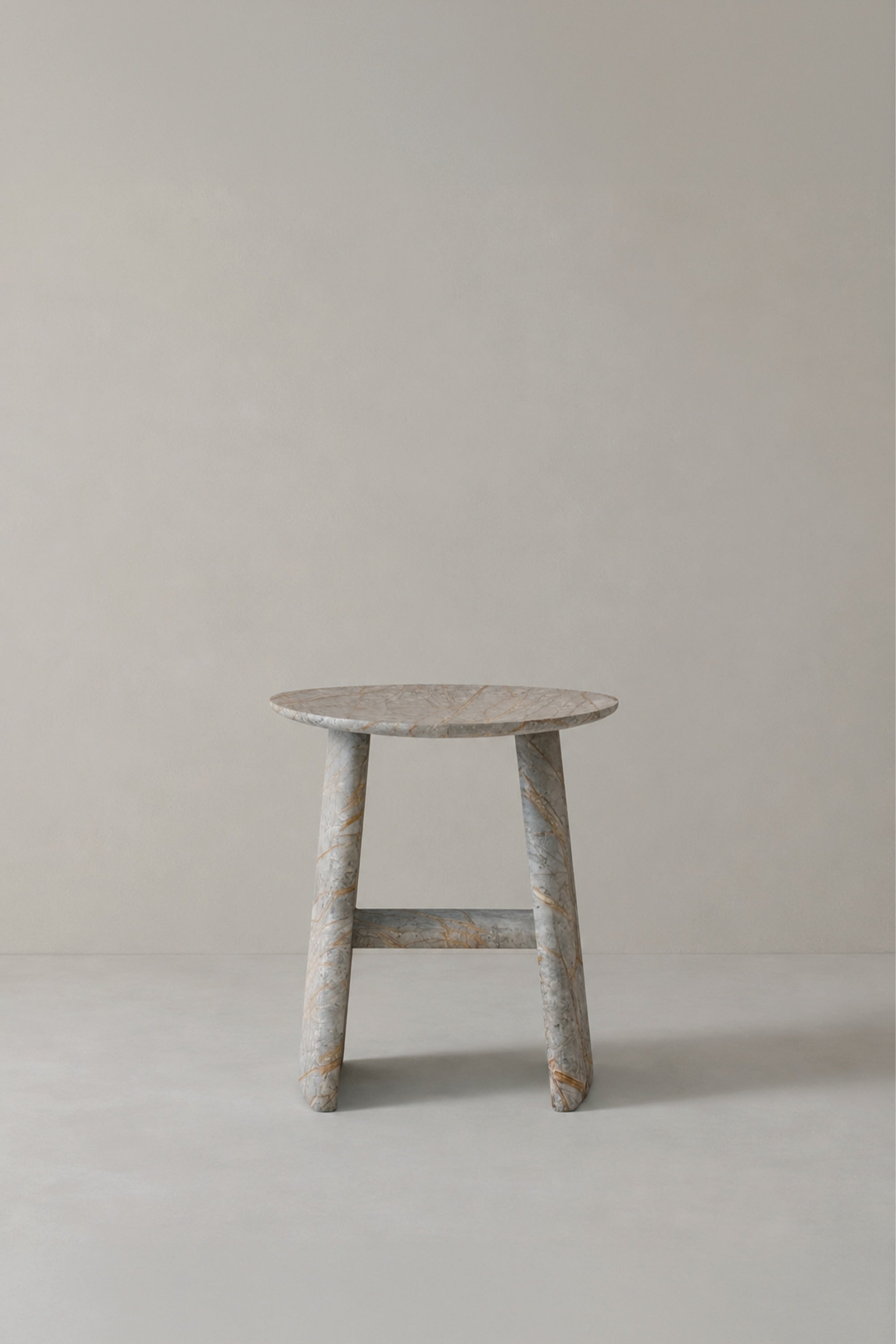 Marble LEIRIA stool — close-up