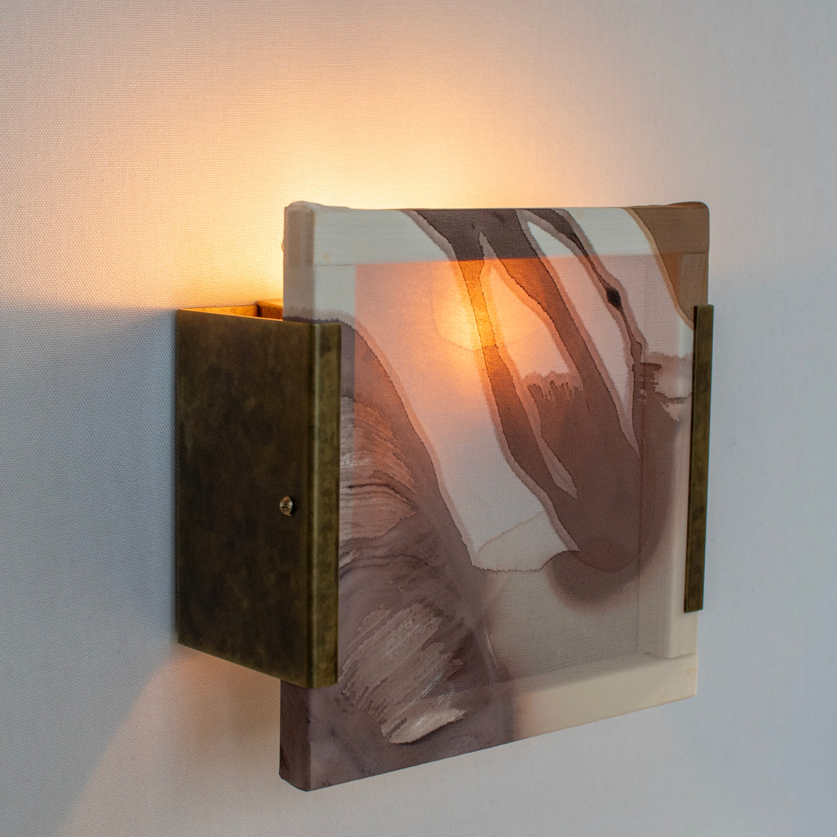 Hand-Painted Silk Instinct Sconce 09/12 — side angle
