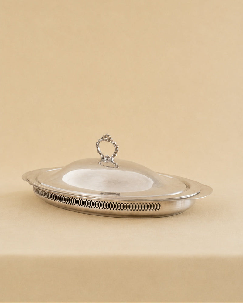 Silver-Plated Covered Serving Dish by Truffe Studio | The Oblist