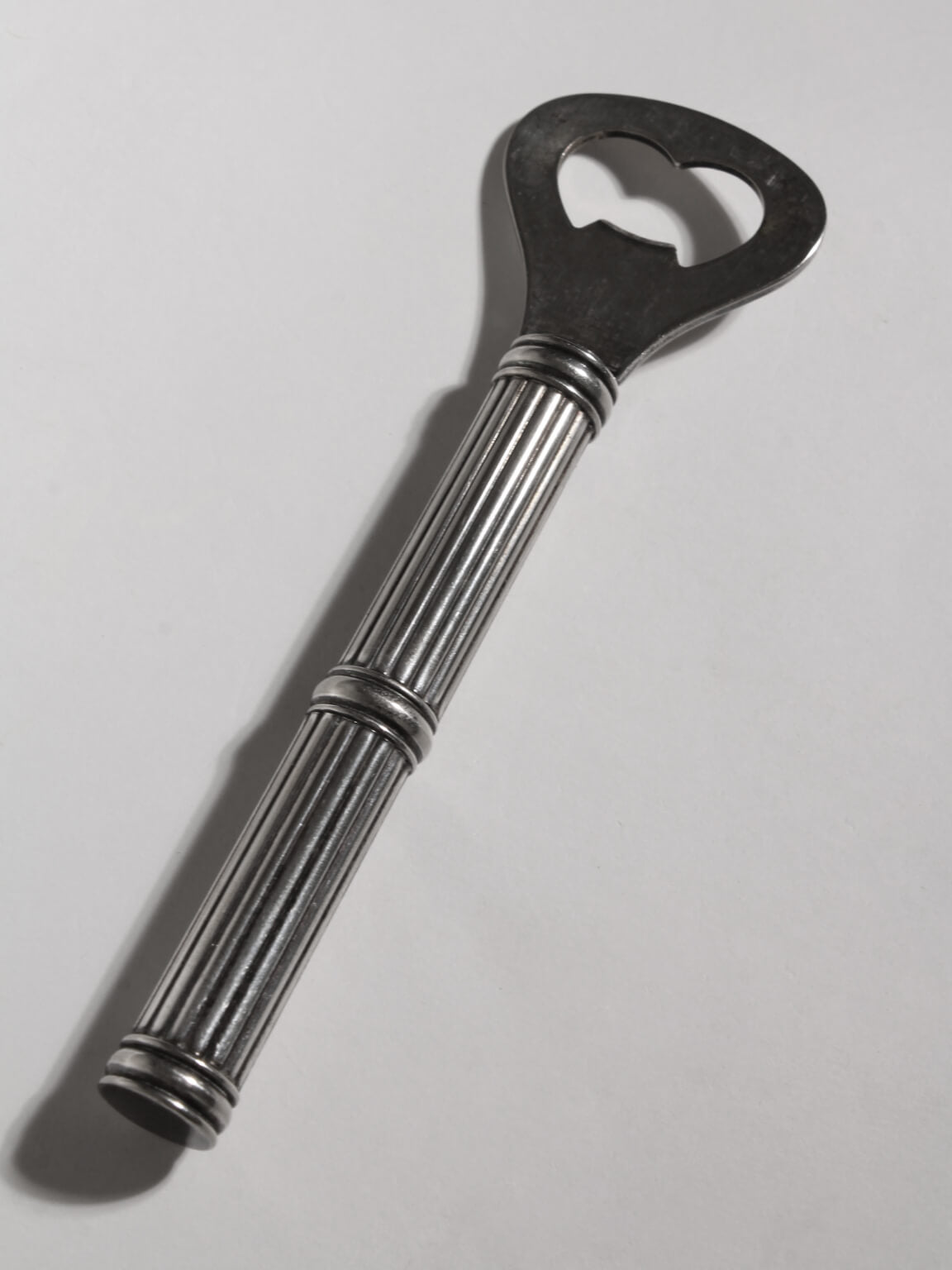 Art Deco Silver Plated Bottle Opener — side angle