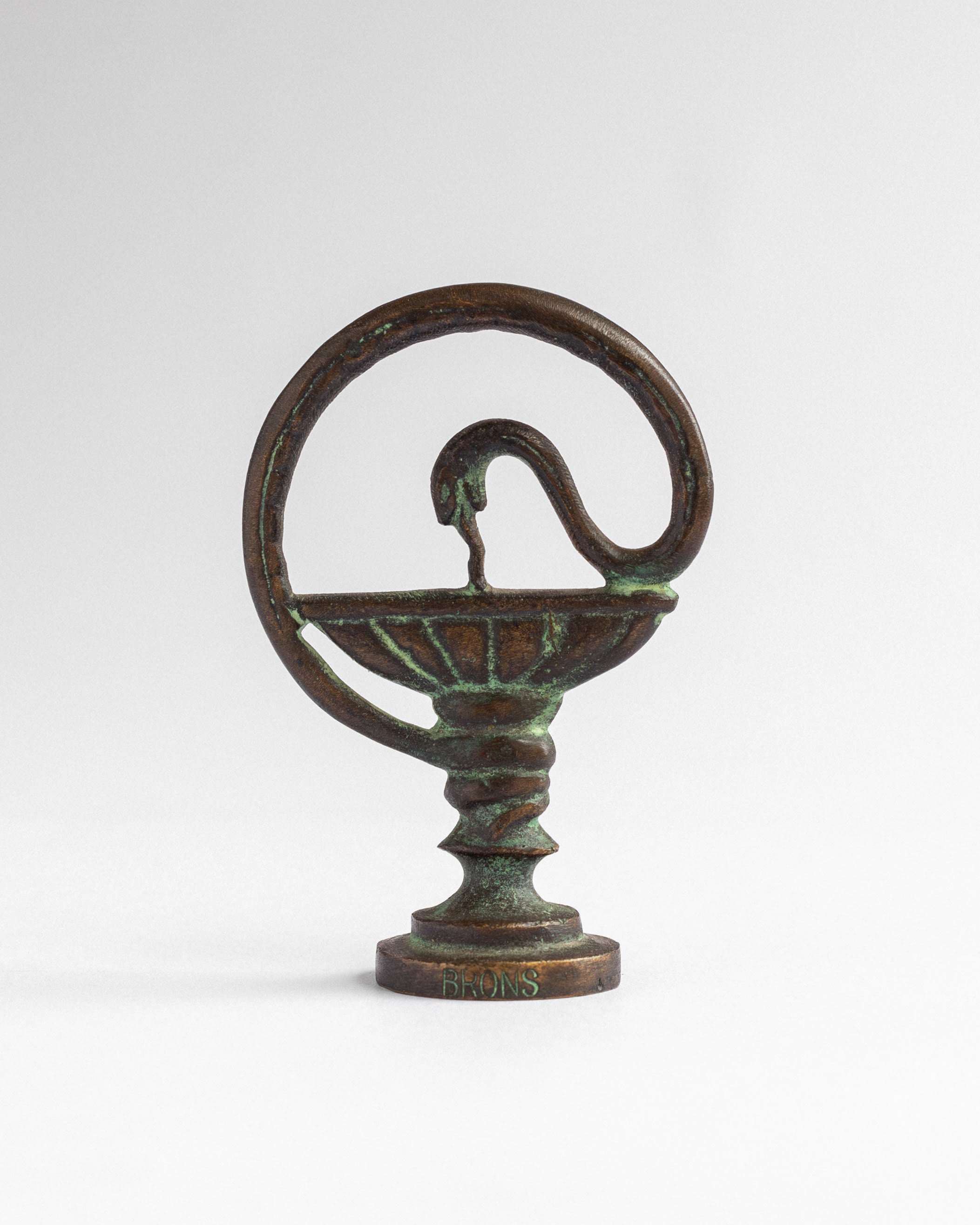 Art Deco Bronze Serpent Seal, Sweden, 1930s by Spigel | The Oblist