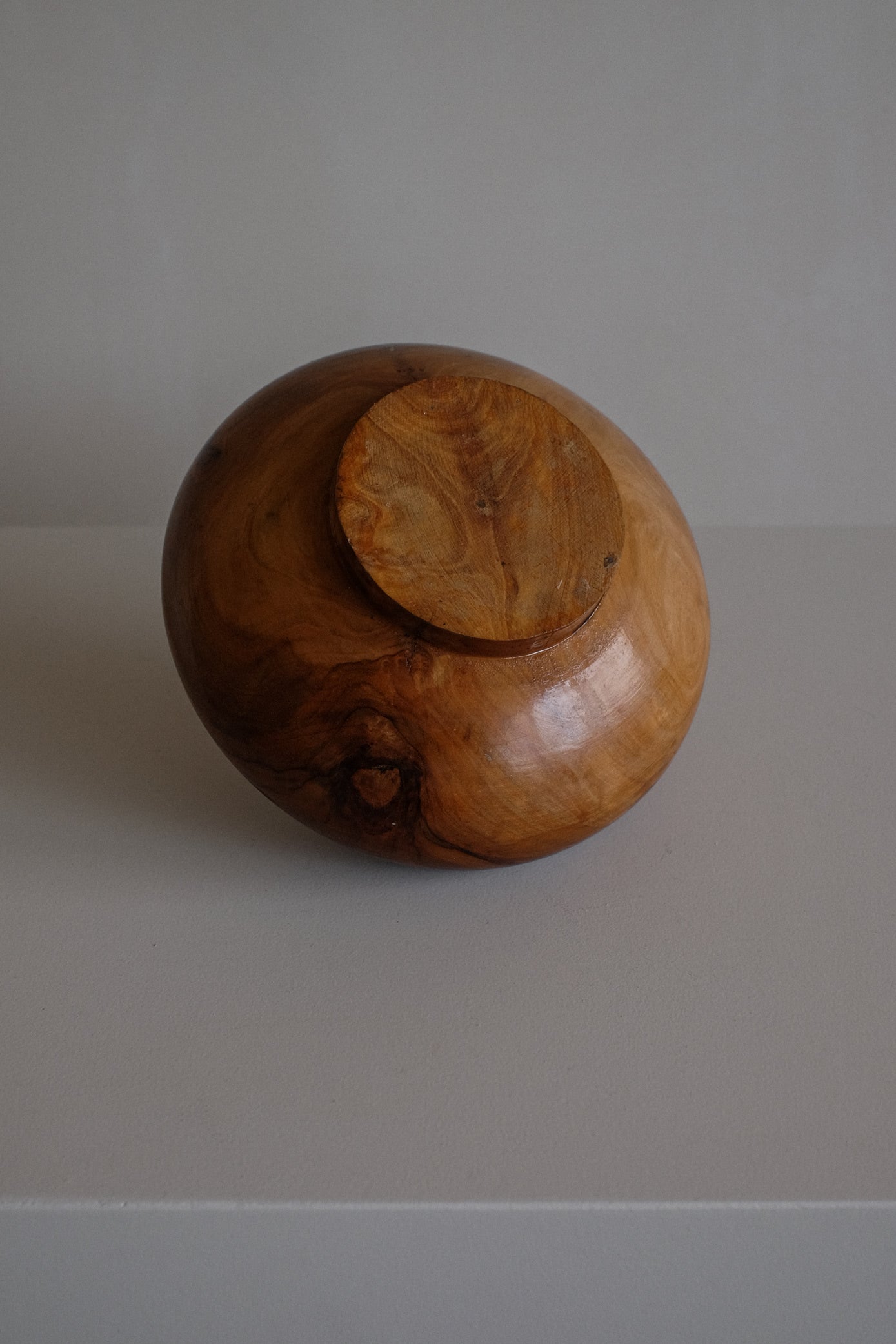 Handcrafted Wooden Lidded Bowl — close-up