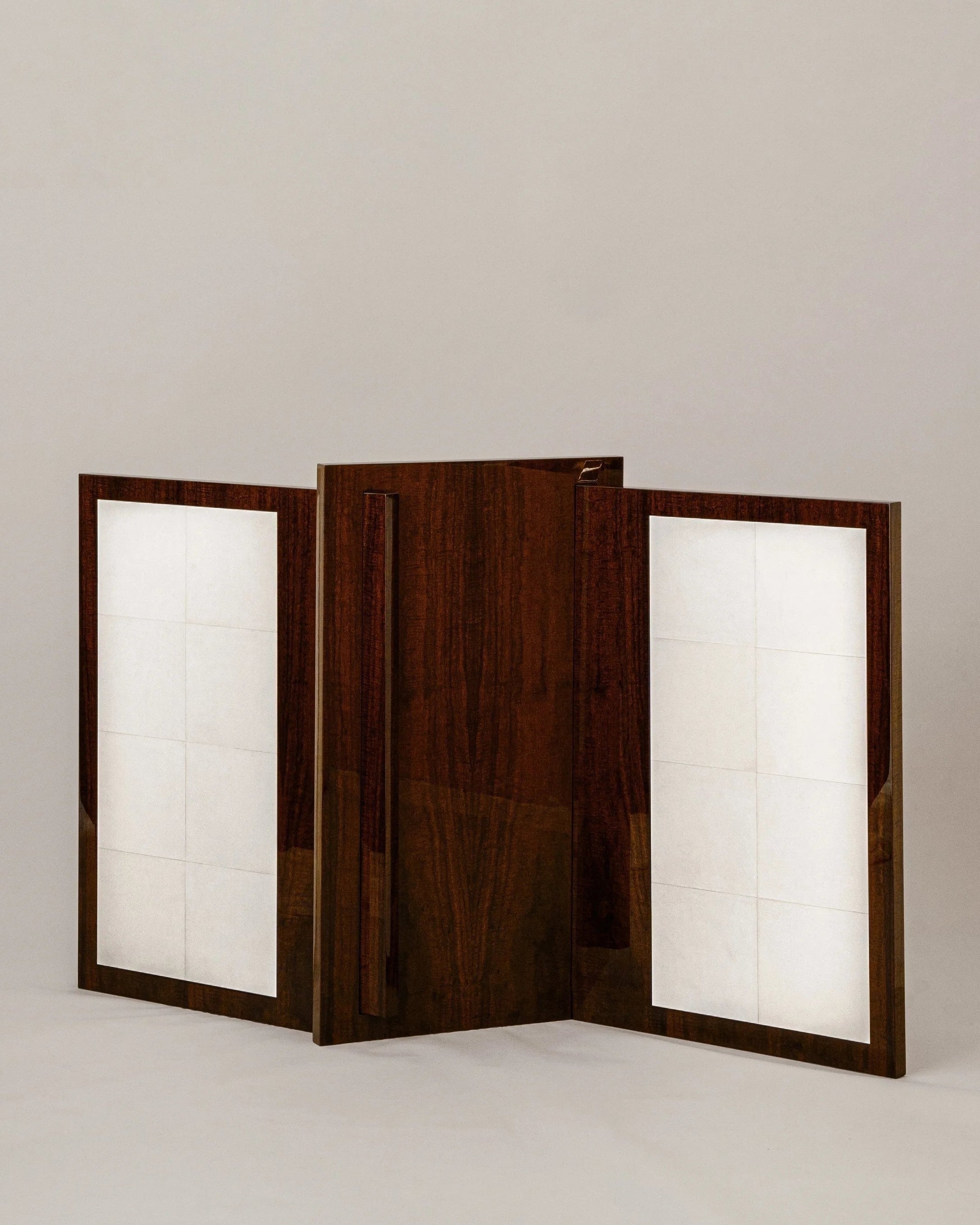 Additions Half Screen - Handcrafted in Wood Veneer & Parchment by Atelier FM | The Oblist