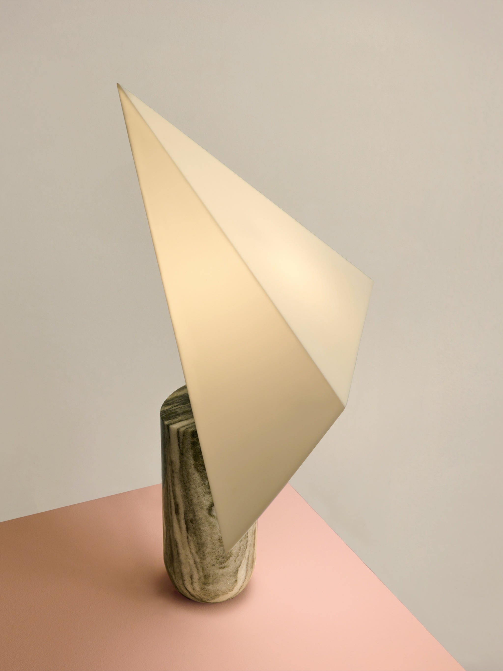 ACME Green Marble table light — side angle