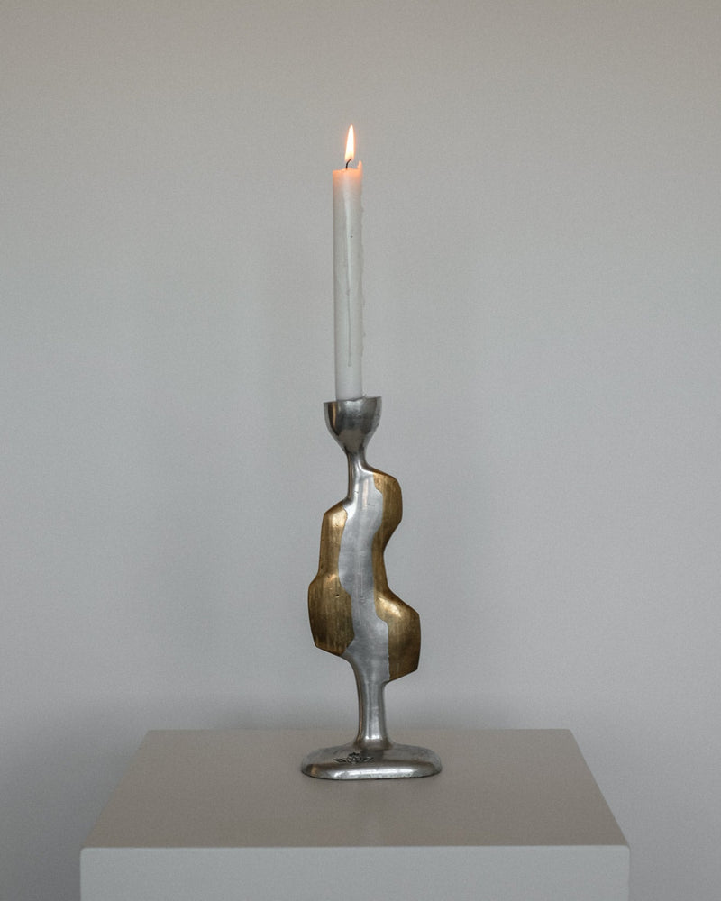 Brutalist Candle Holder by David Marshall, 1970s  — detail view