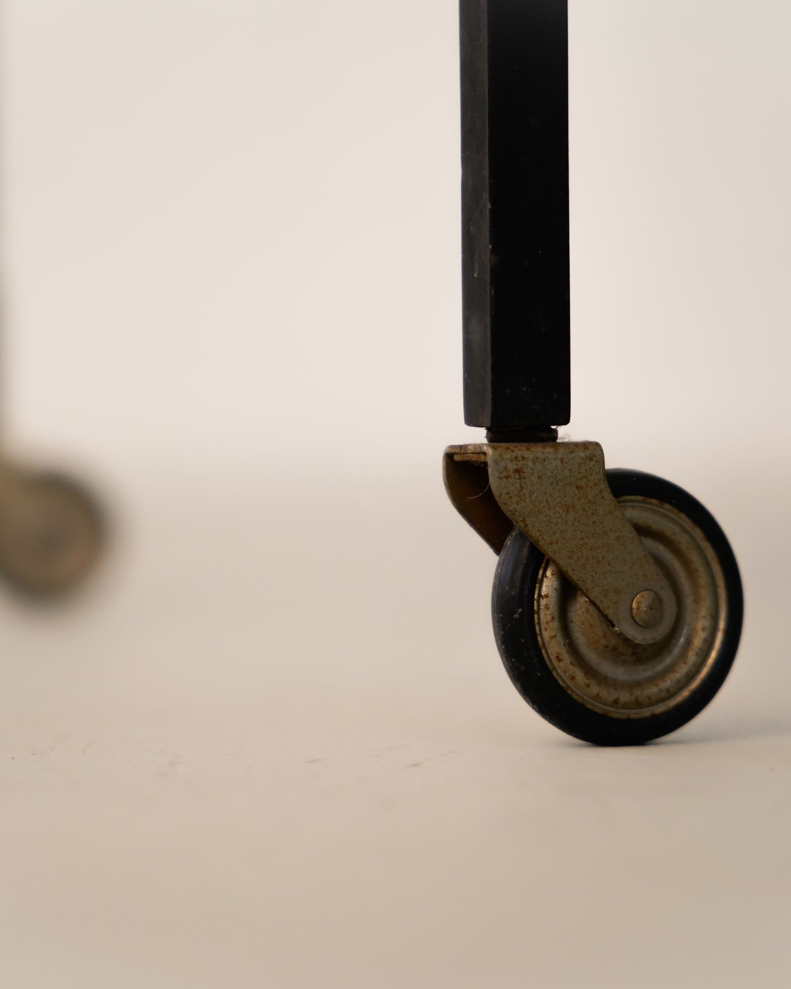 Servierwagen by Herbert Hierche for Christian Holzäpfel — close-up of vintage caster wheel