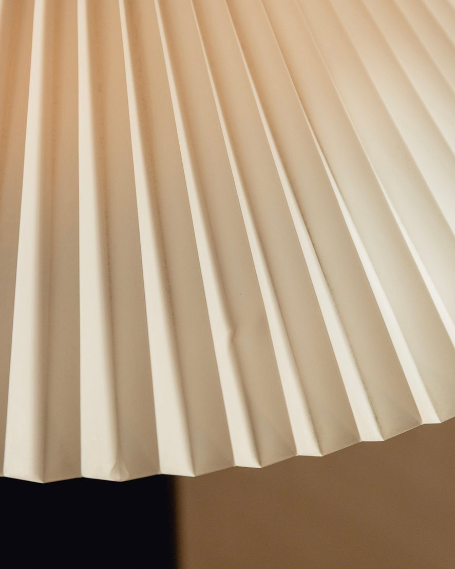 Le Klint Floor Lamp — close-up of pleated white shade
