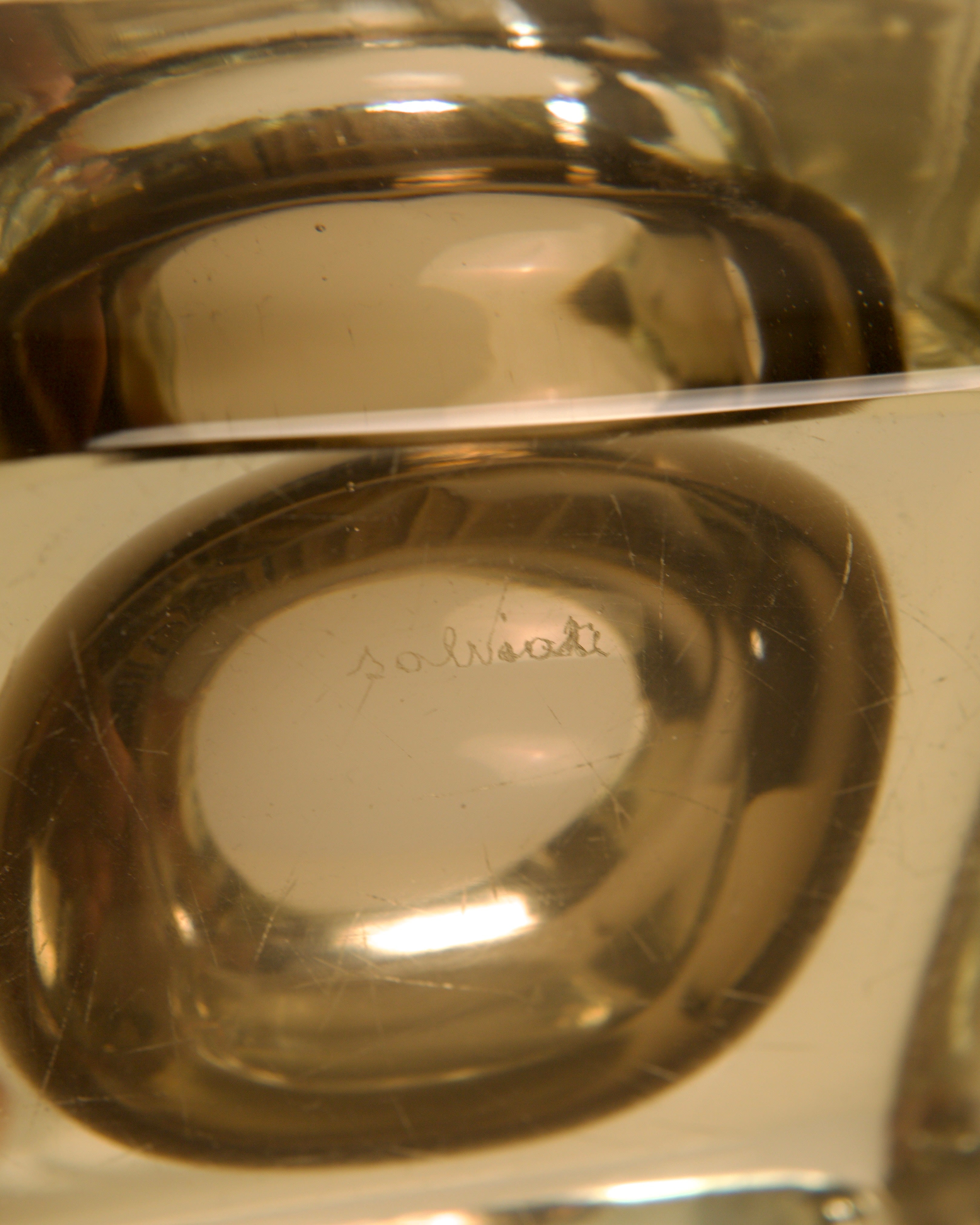 Black Murano glass trinket dish by Salviati 60's — lifestyle setting