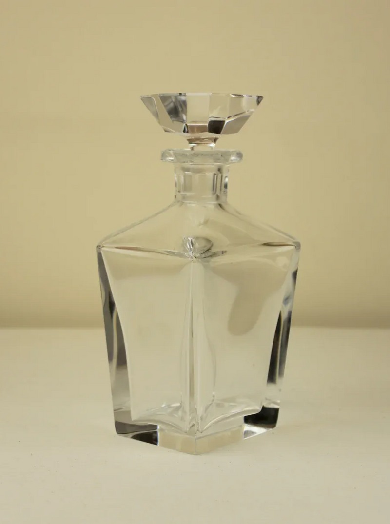 Beautiful handcrafted German Decanter with intricate designs and crystal clear glass 