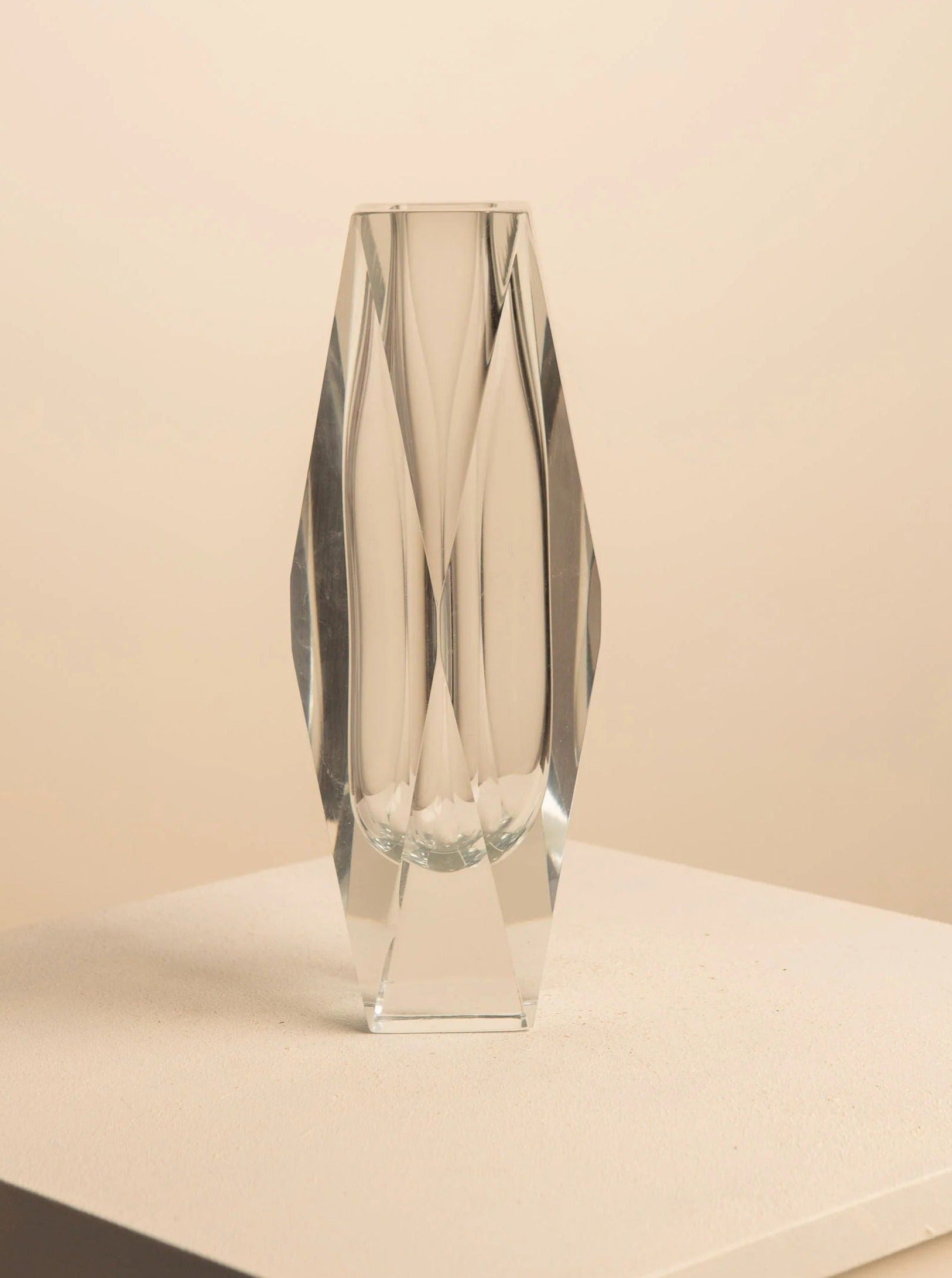 Vases Transparent Vase by Flavio Poli pour Seguso Treaptyque