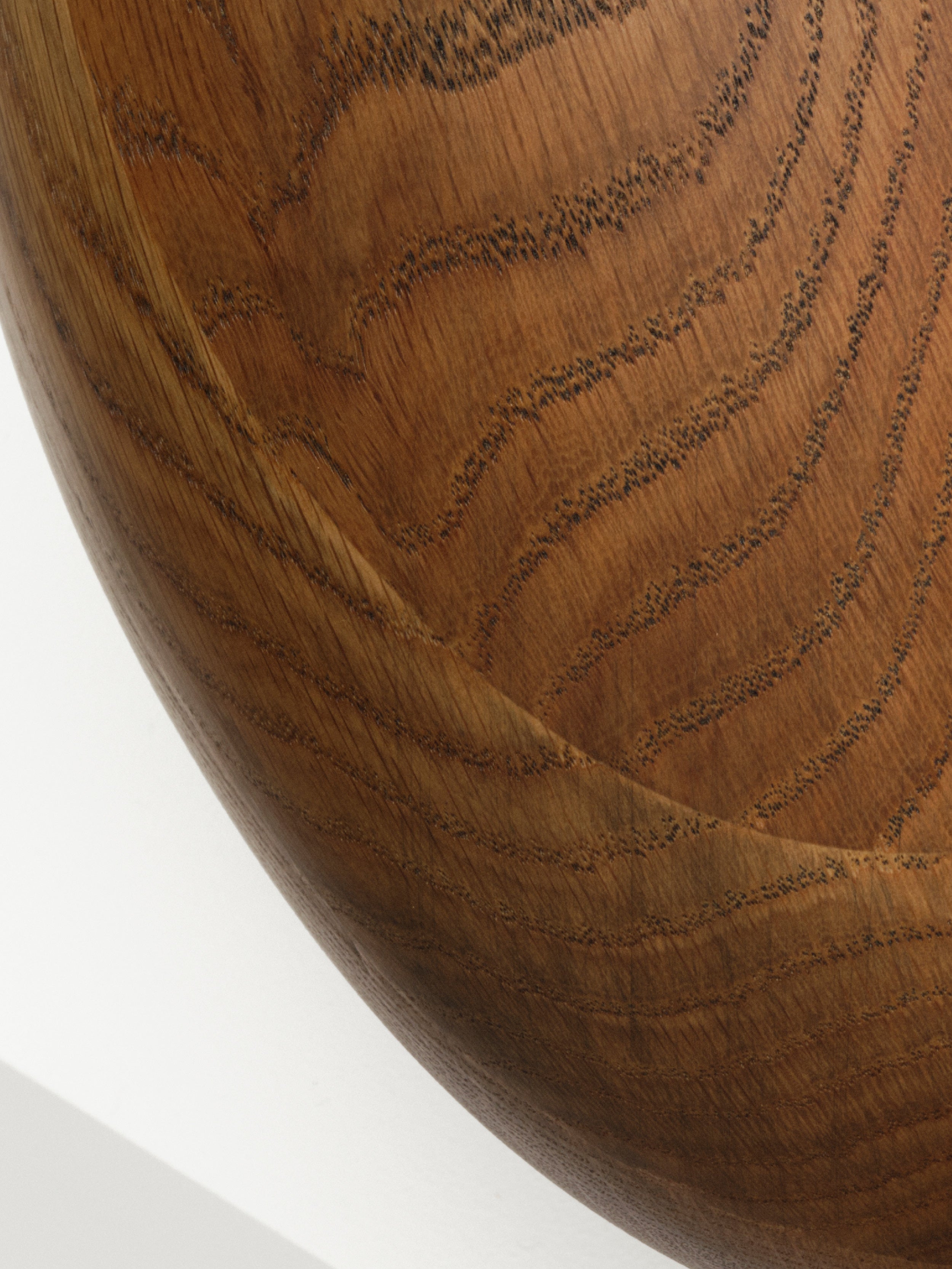  Handcrafted Smoked Oak Egg Sculpture, a stunning decorative piece for any modern interior