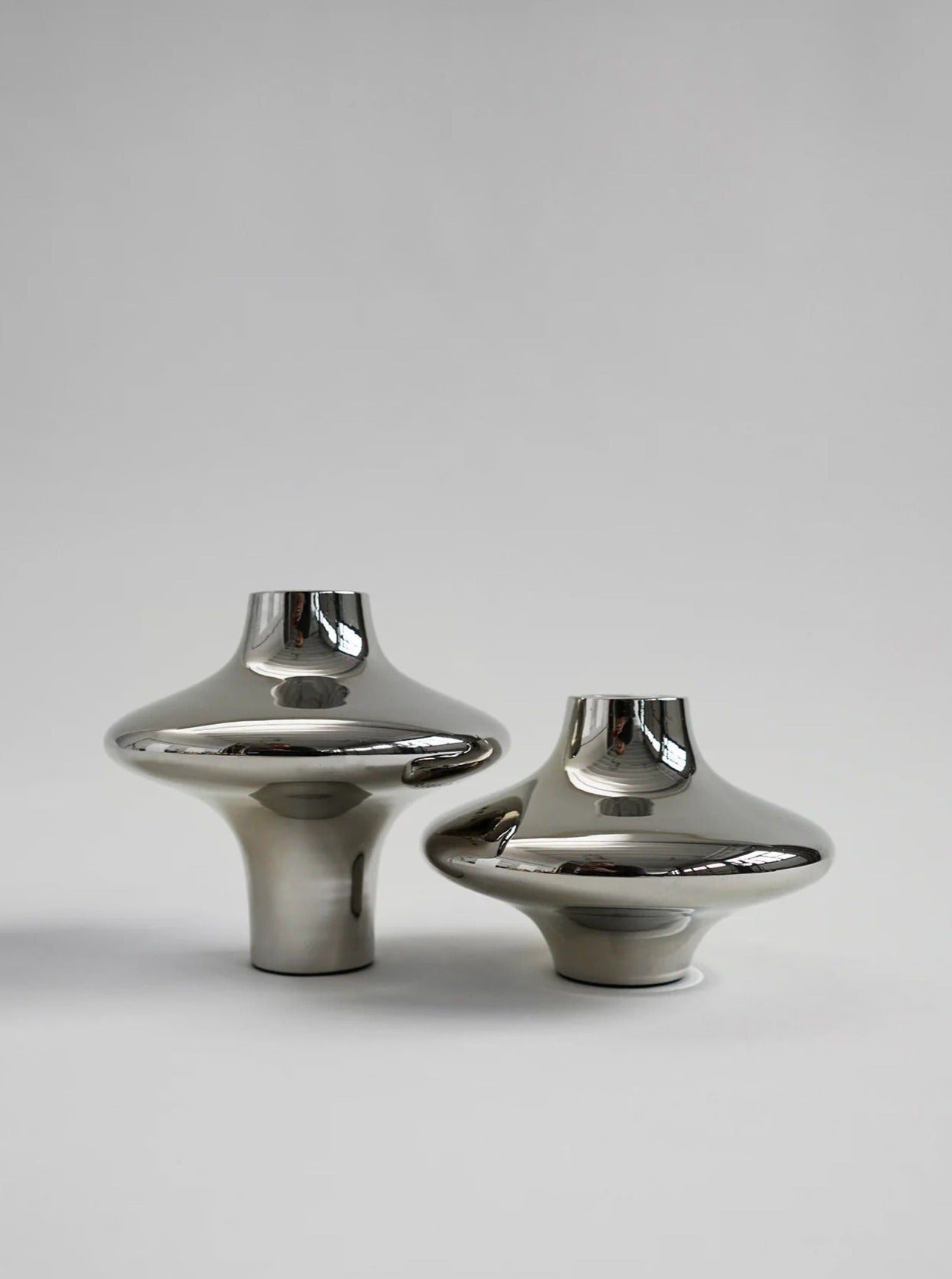 Candle Holders Doublet Candleholder - Small - Silver Hein Studio