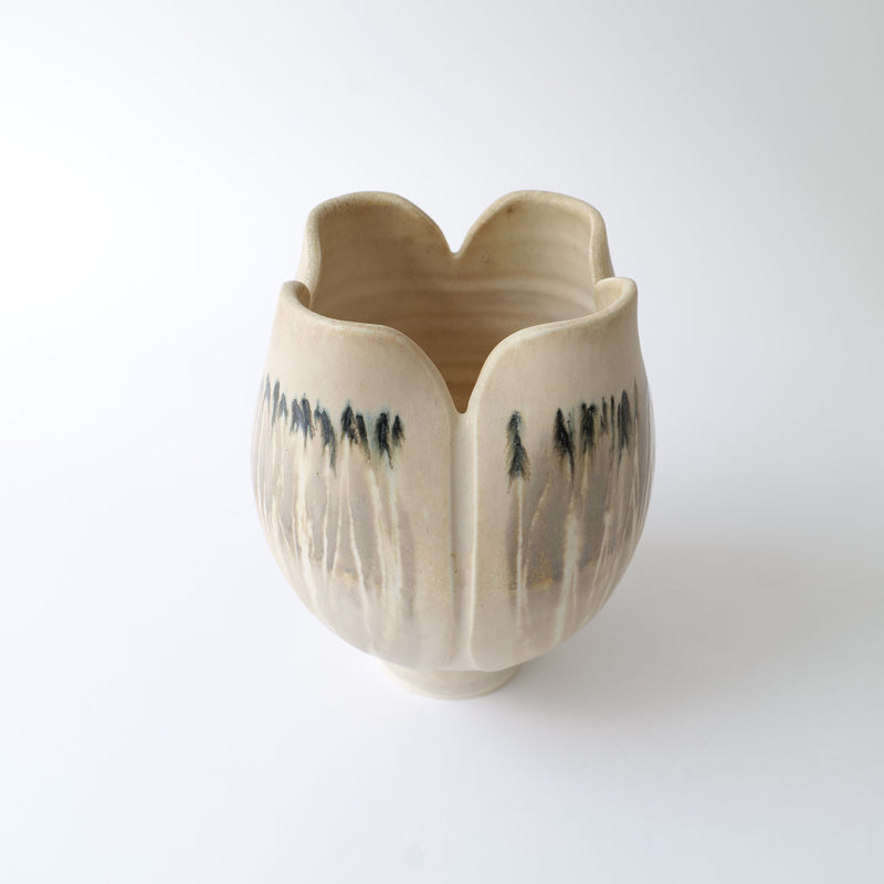 Vintage Elsa Söderberg ceramic vase from 1950 featuring elegant design