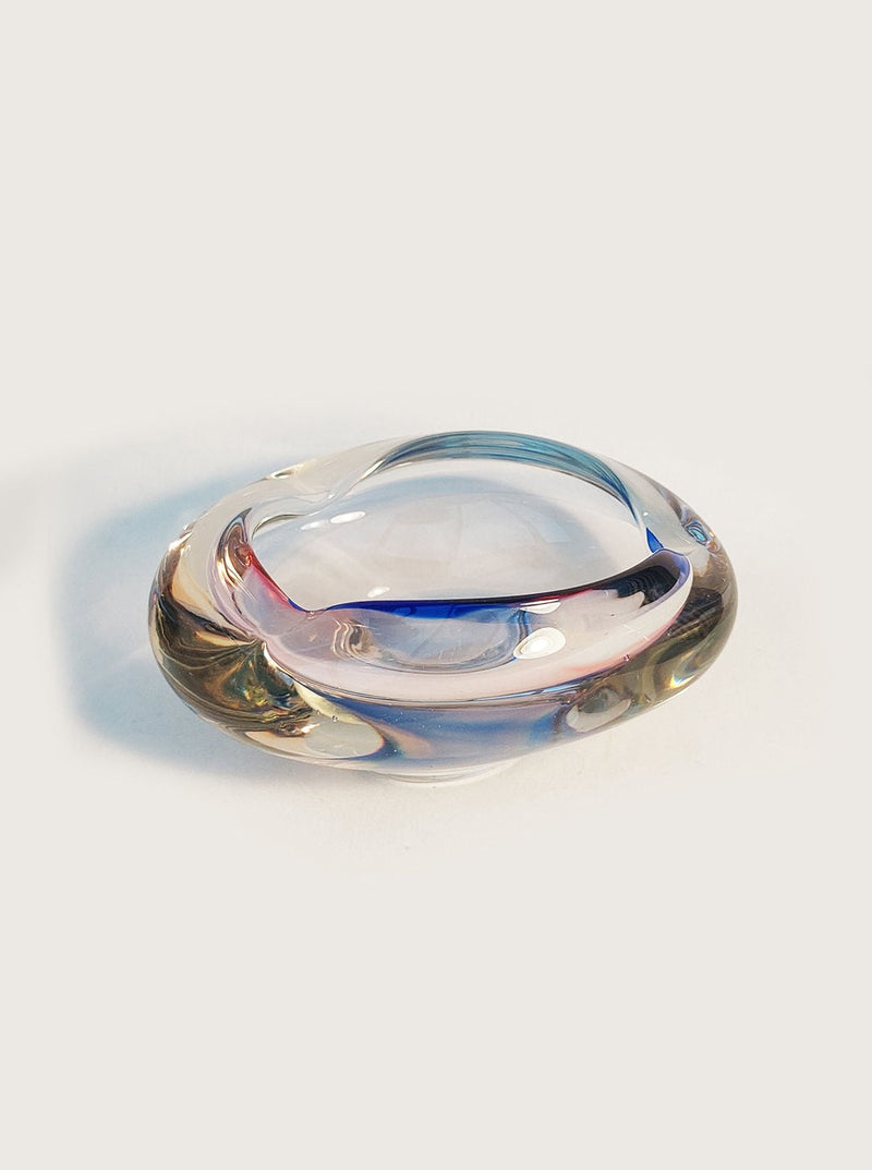 A beautiful and colorful Rainbow Murano Vide-Poches, handmade in Italy
