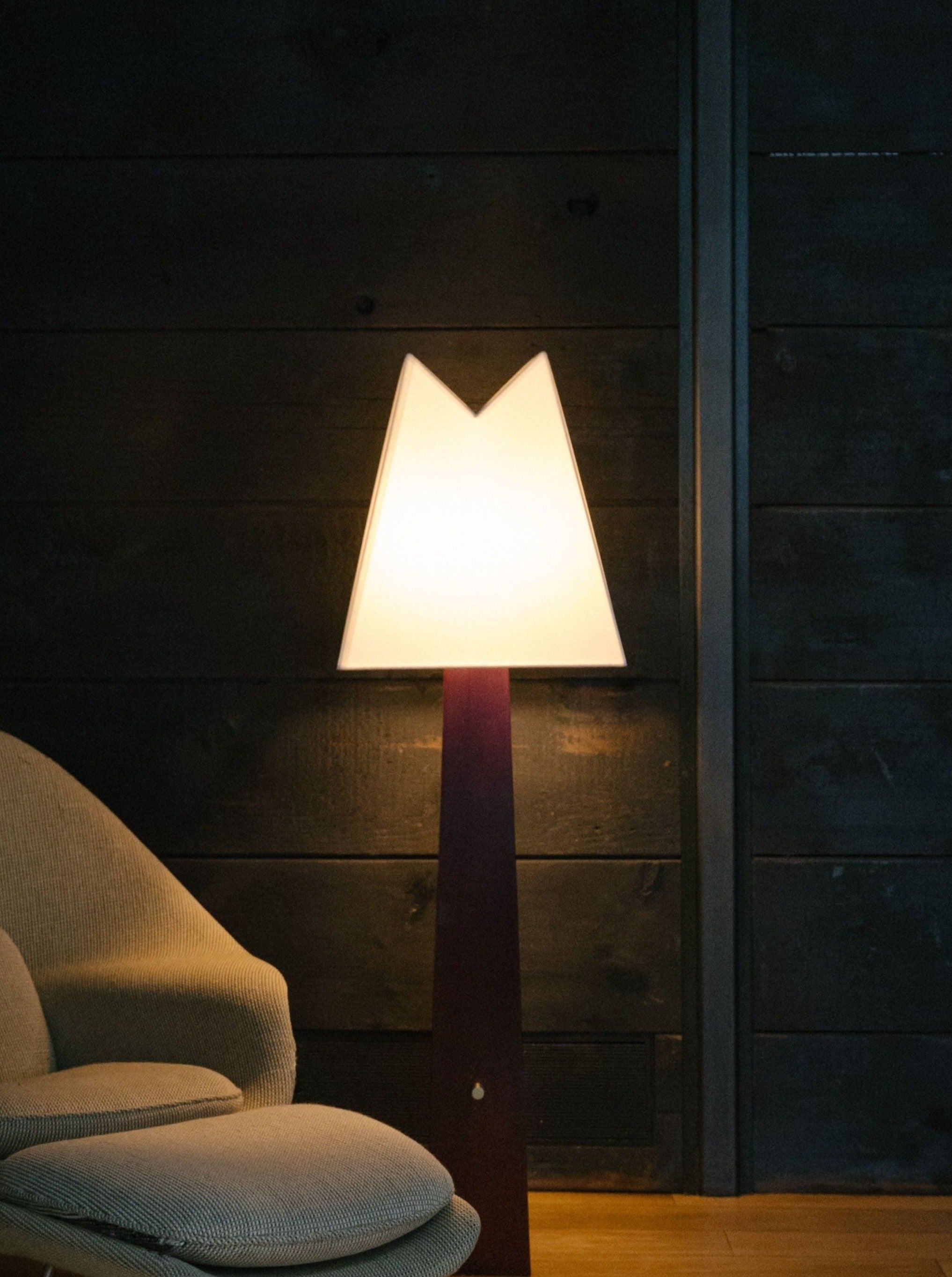 Tall Alpine floor lamp with minimalist design and black metal finish