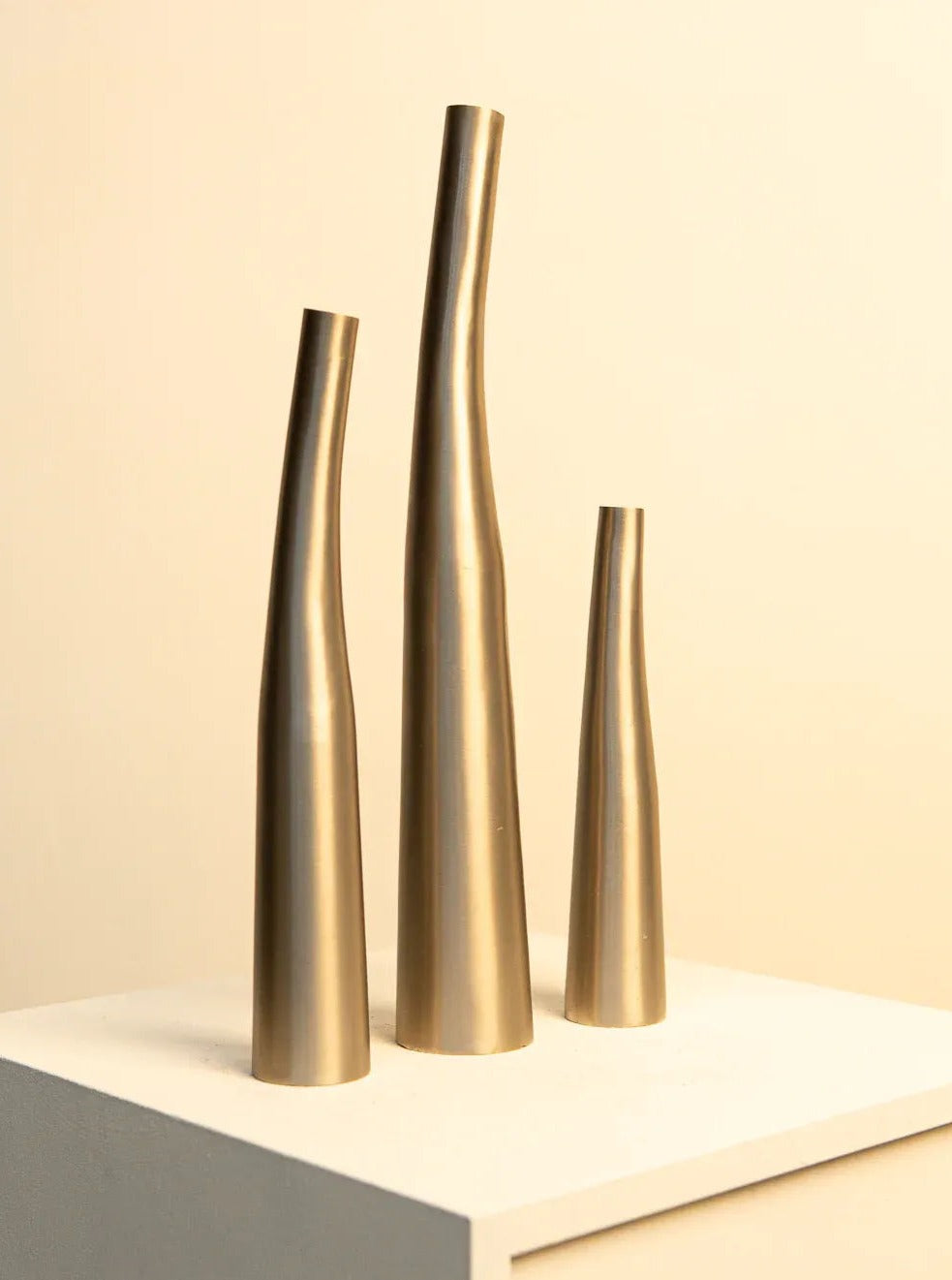 Triptych of 80's Italian Vases
