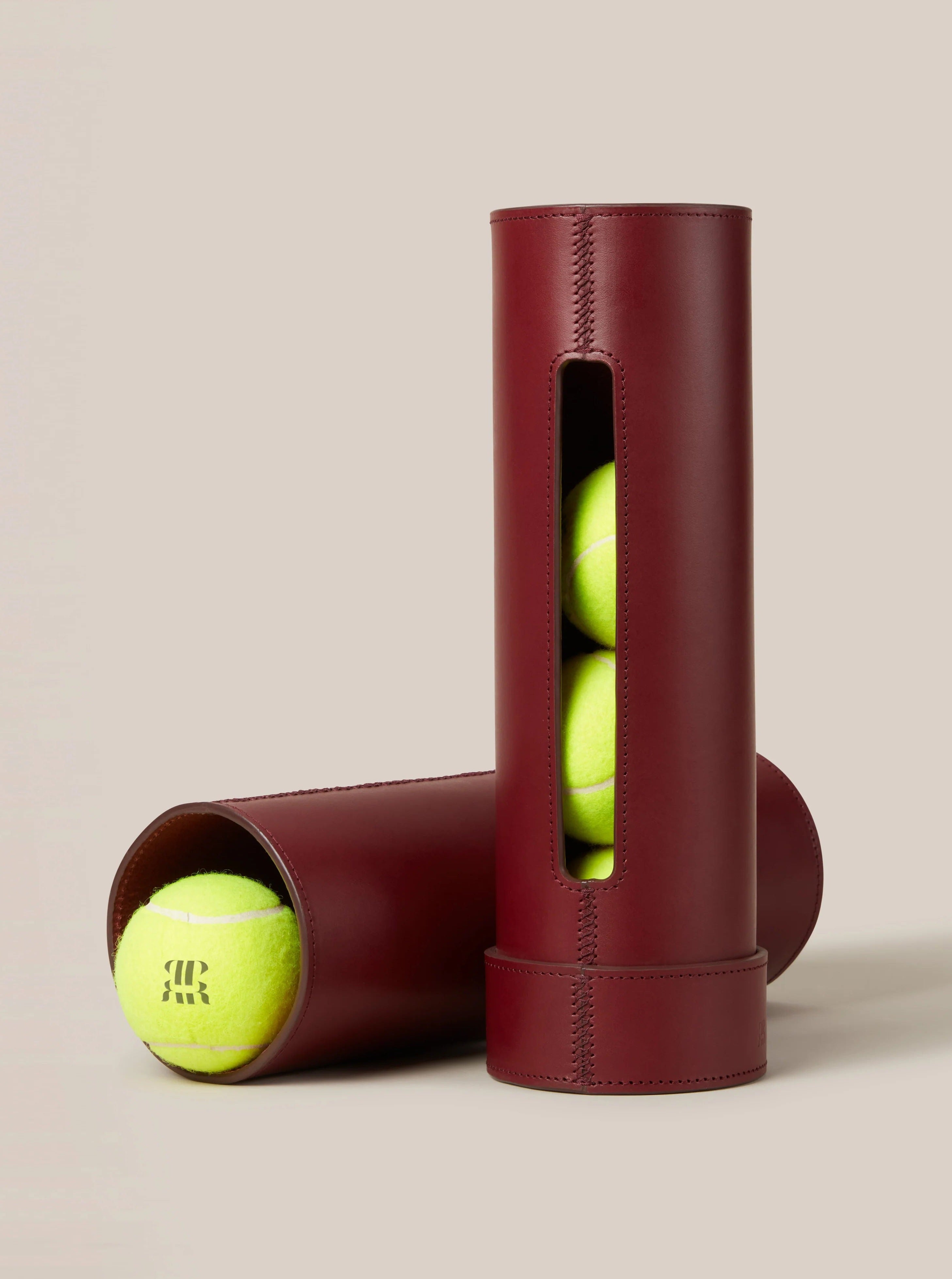 Tube de balle de tennis en cuir