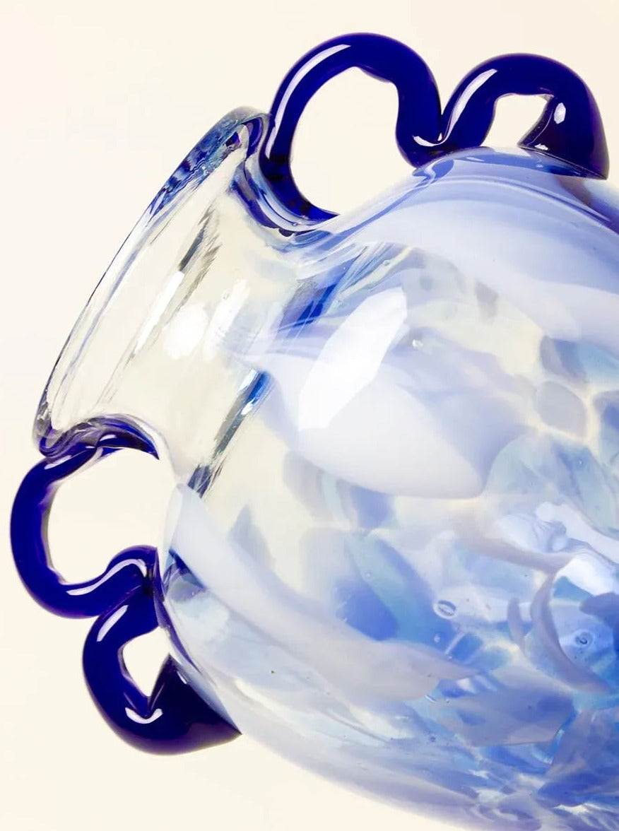 Handblown Blue Vase
