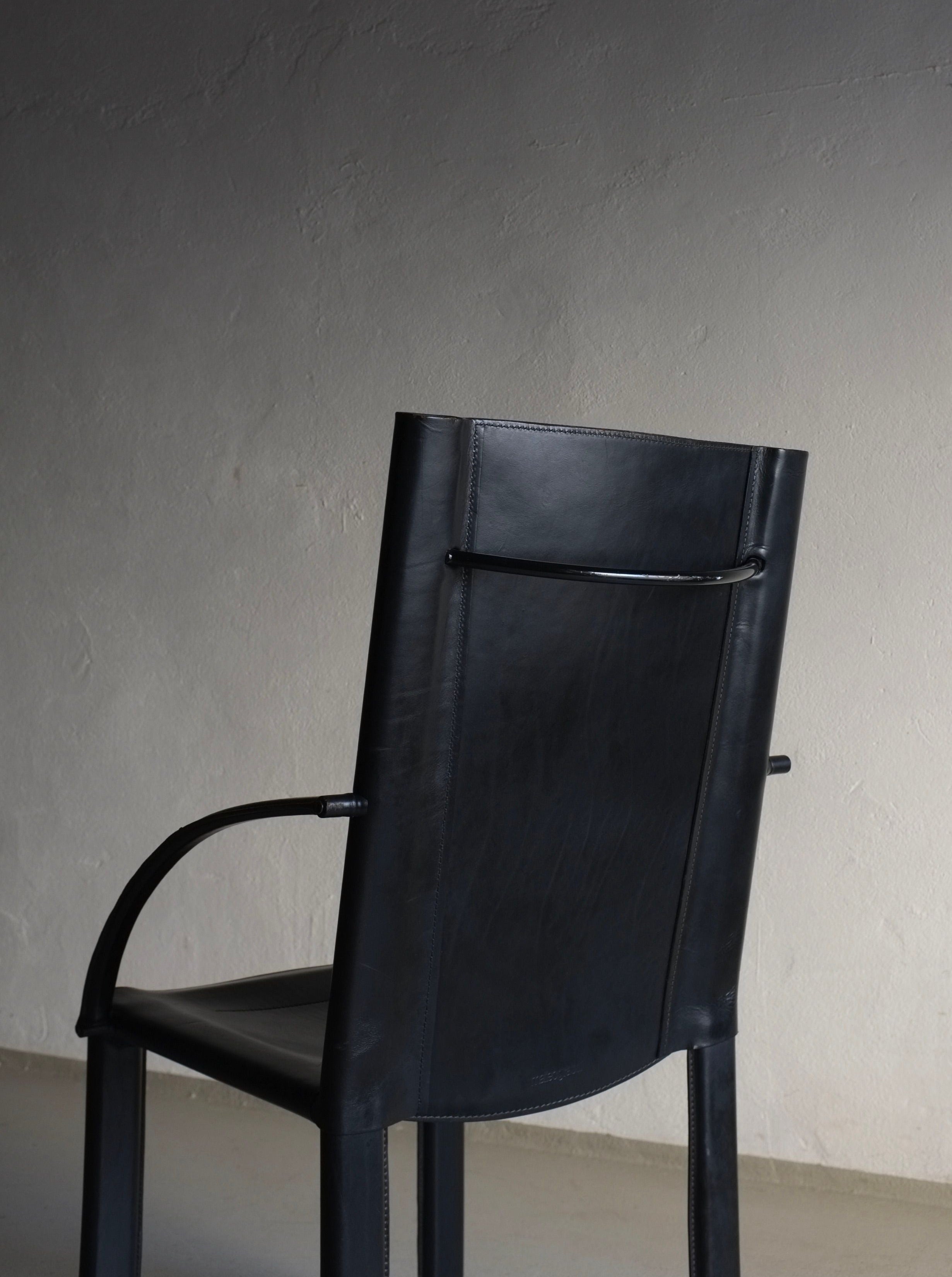 Postmodern chair designed by Carlo Bartoli for Matteo Grassi in Italy during the 1980s