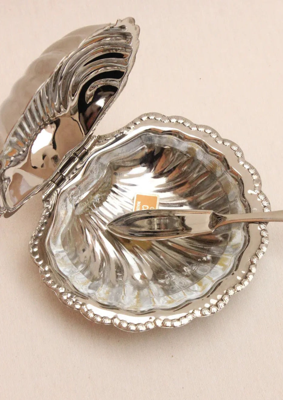 Elegant Shell Shaped Butter Dish - Vintage Brass Decorative Dish