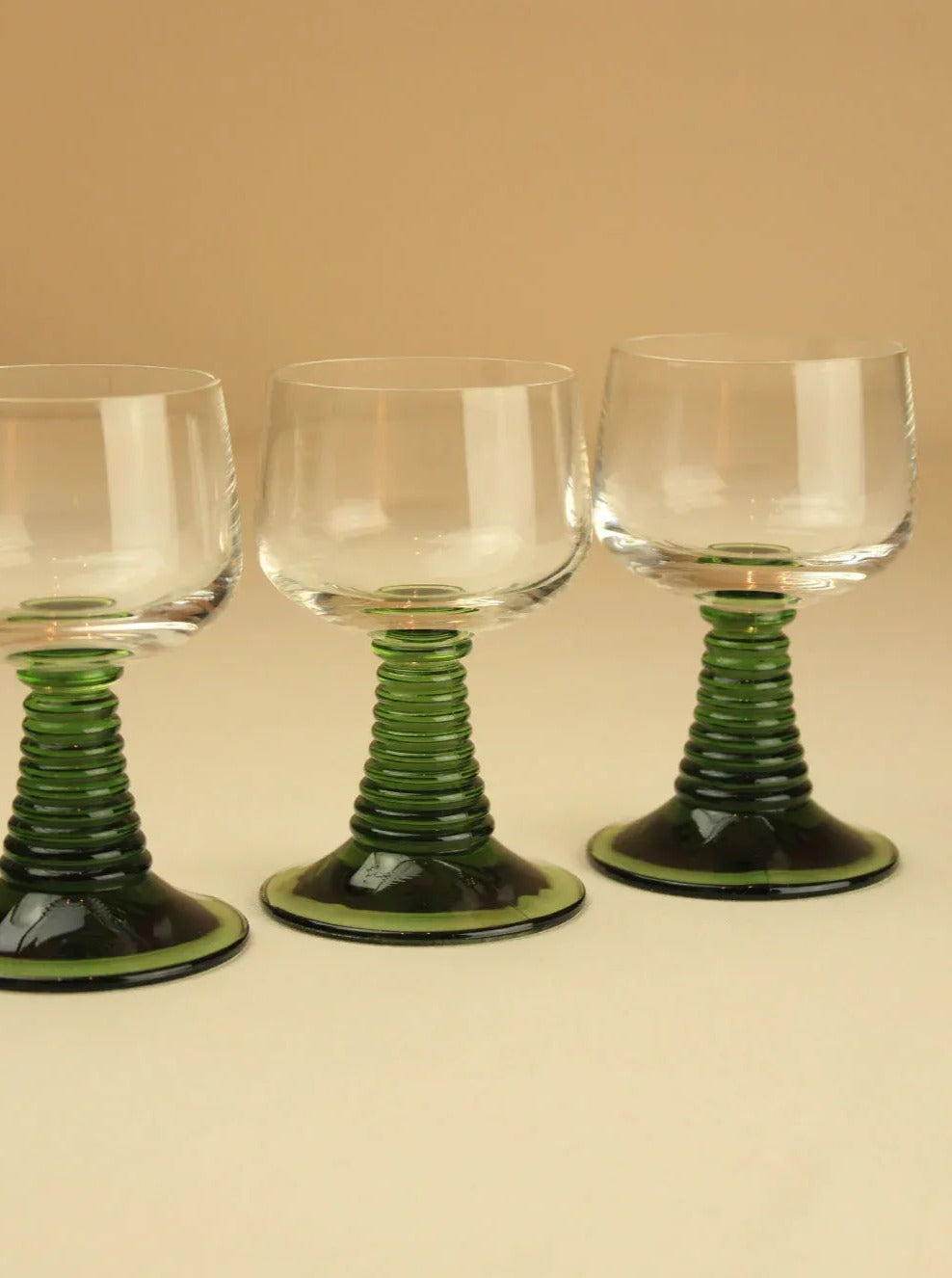 Beautiful set of 4 traditional Roemer glasses for serving wine