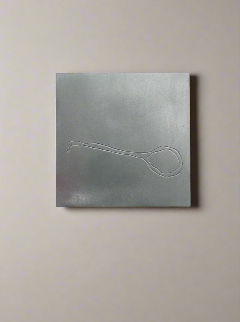 Handcrafted Spoon Tile Aluminium Sculpture with intricate design and shiny finish