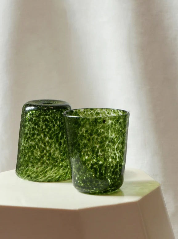 Drinkware Sets Set of 2 Tumblers In Shimmering Moss Vanderohe Curio