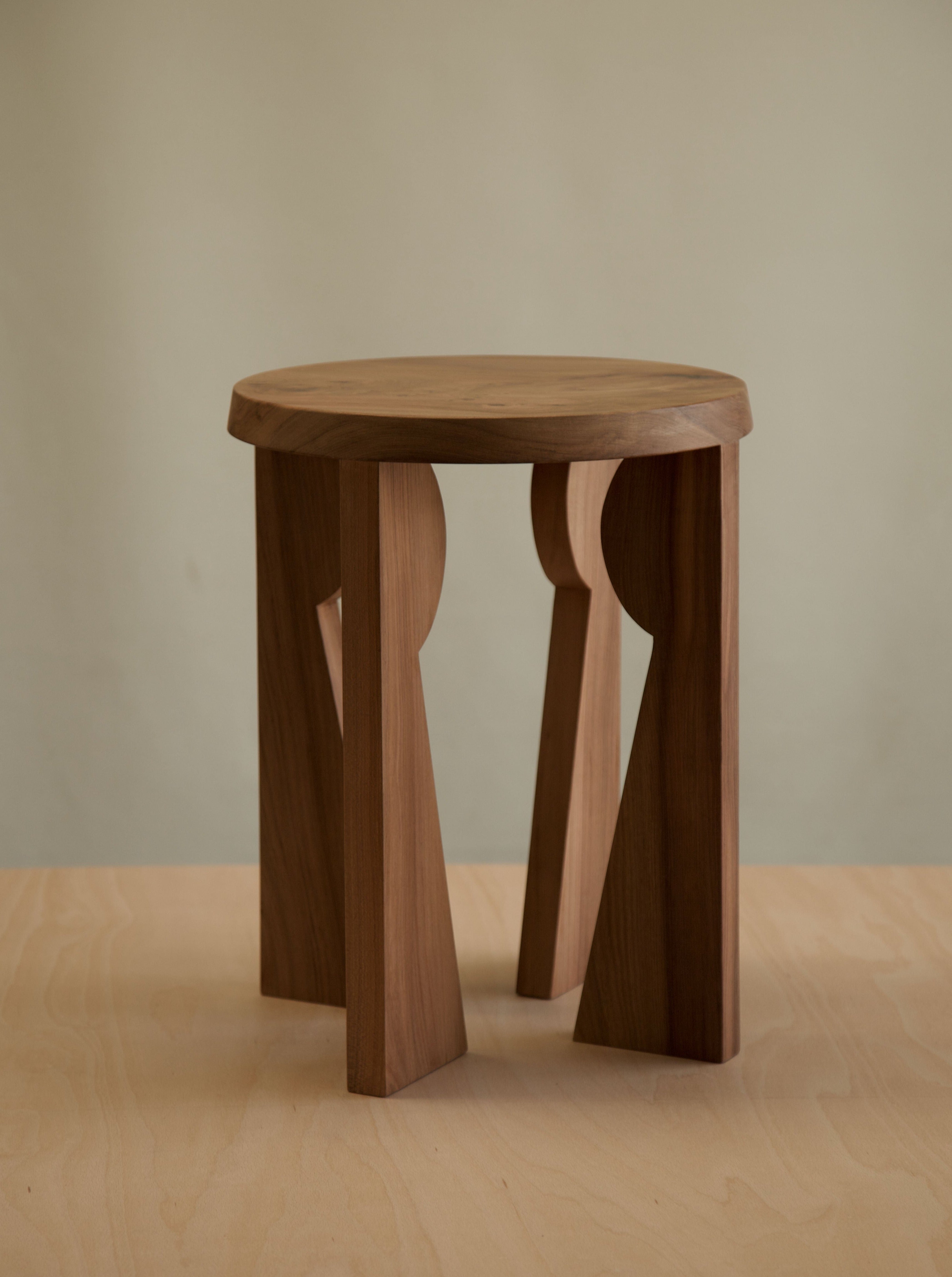 Modern minimalist wooden figure side table 04 with sleek design and clean lines