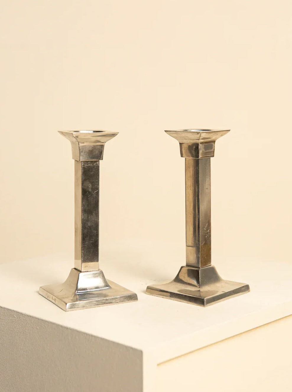 Pair of 60's American "Colonne" Candlesticks