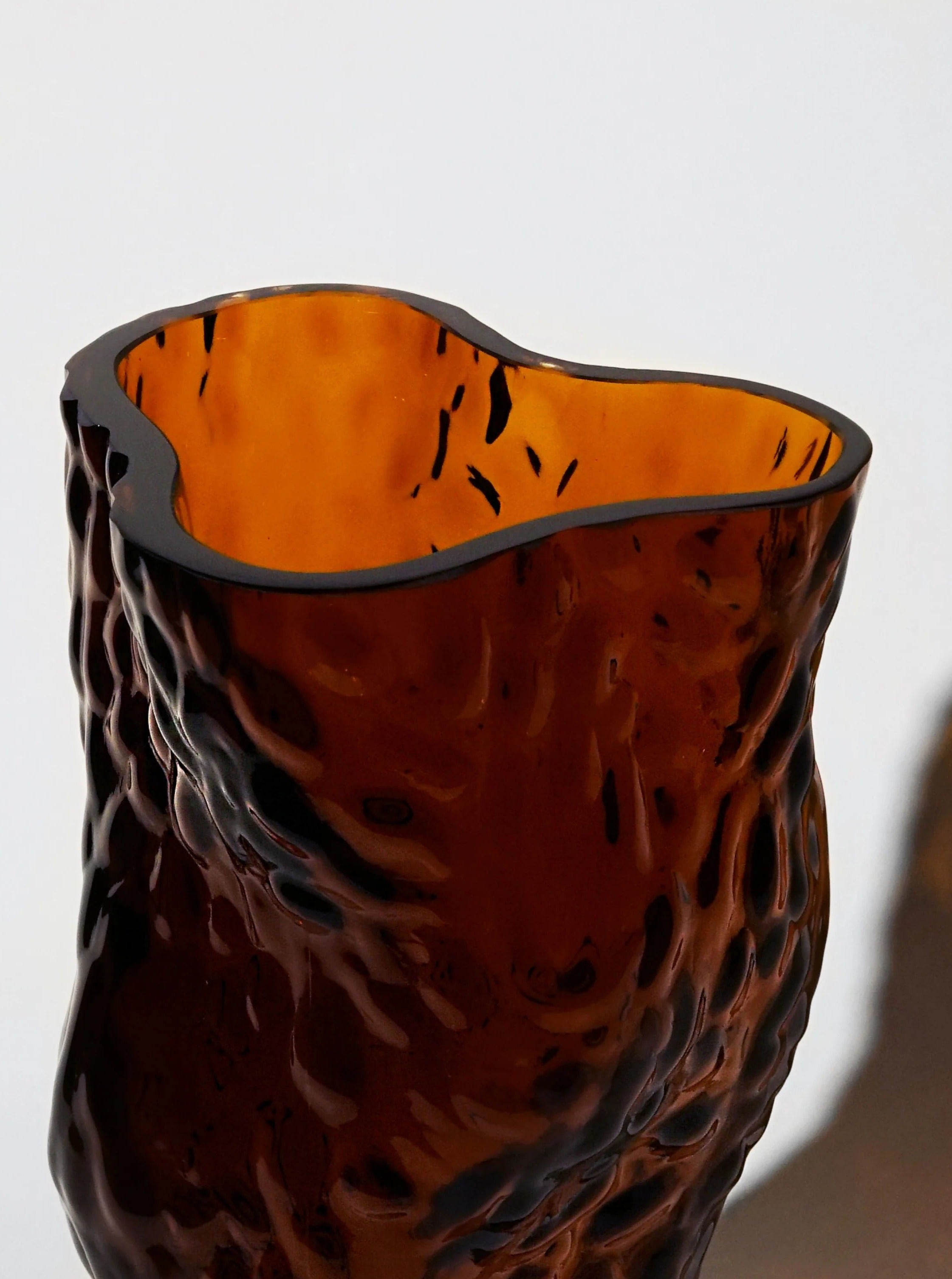 Vases Ostrea Rock Glass Vase - Rust Hein Studio