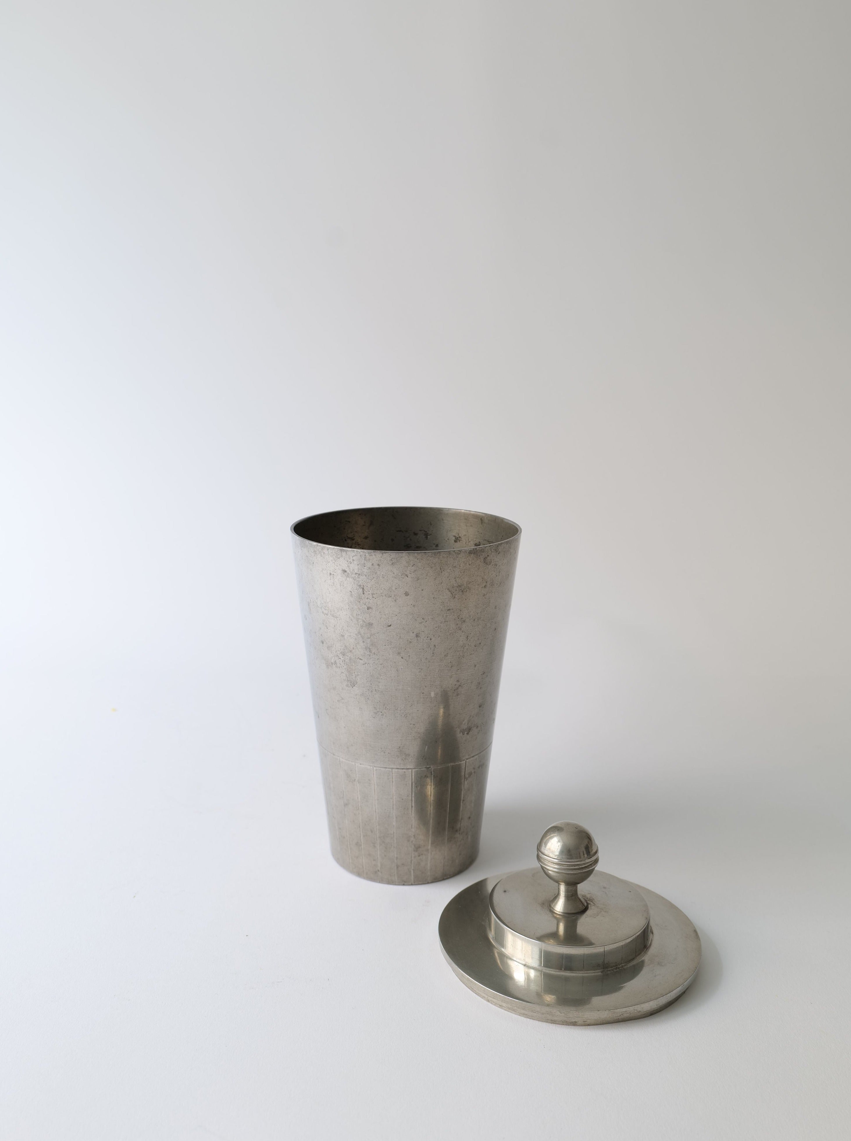 A beautifully crafted pewter jar by Svenskt Tenn, perfect for storing small items