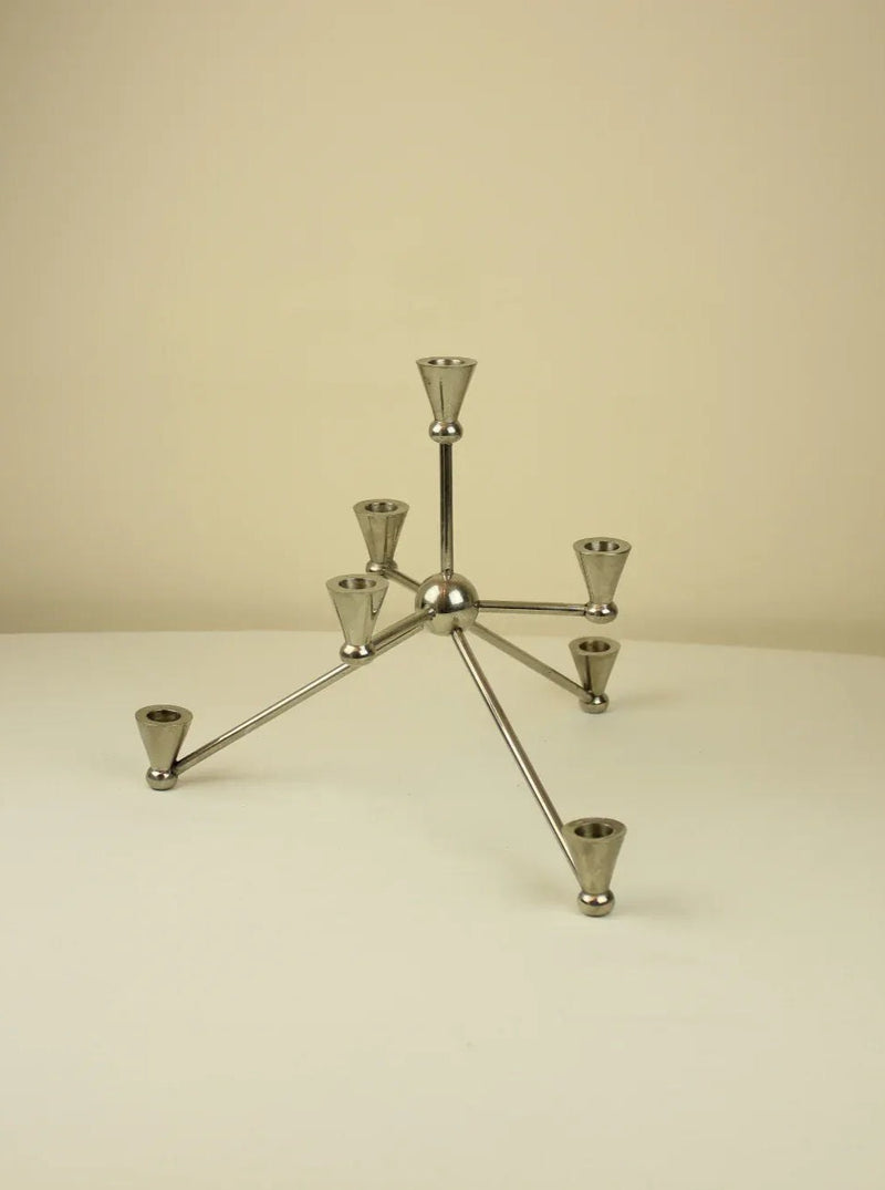 Vintage style candelabra in gold finish with elegant design