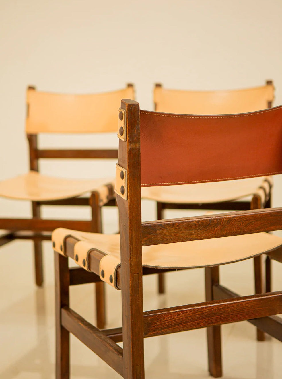 Classic and timeless wooden chairs to complement Maison Regain 70's aesthetic