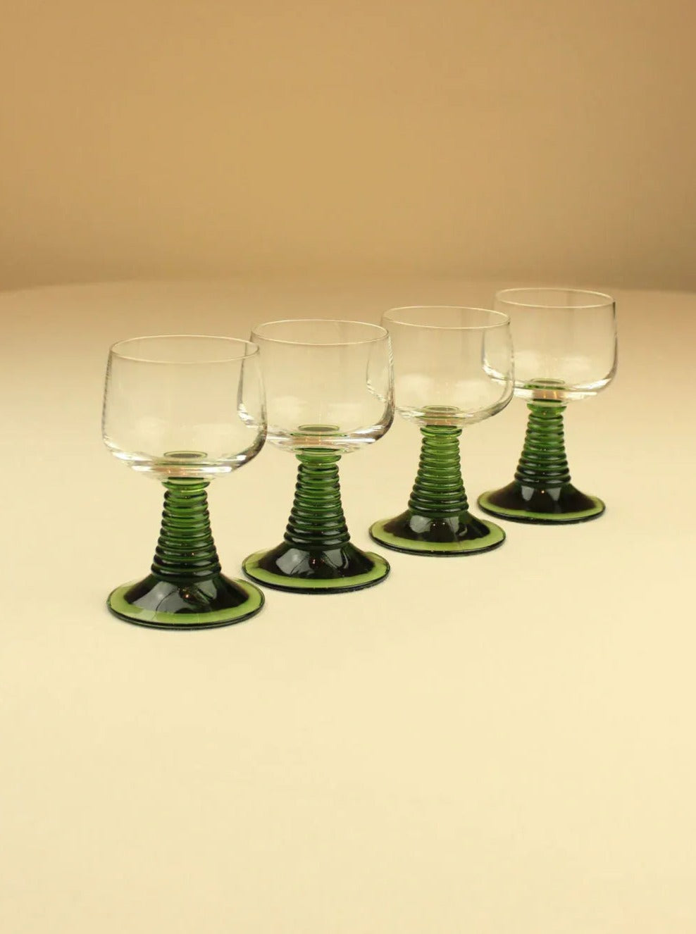 Classic set of four Roemer glasses, perfect for entertaining guests