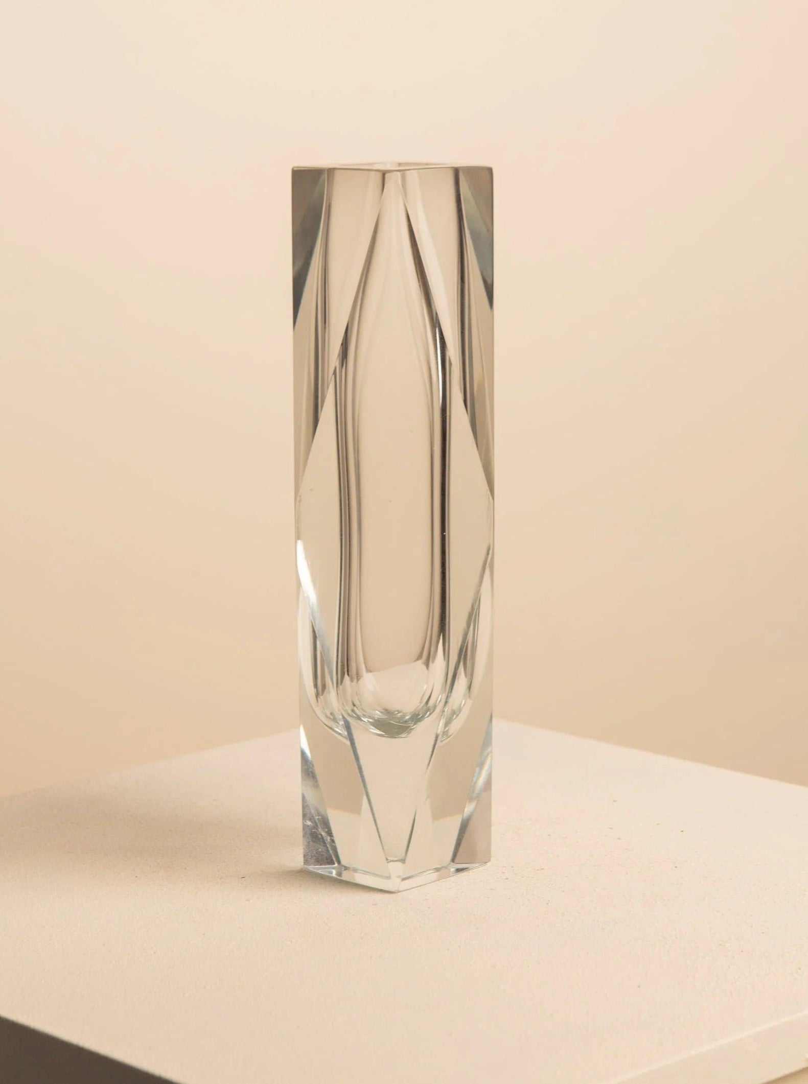 Vases Transparent Vase by Flavio Poli pour Seguso Treaptyque