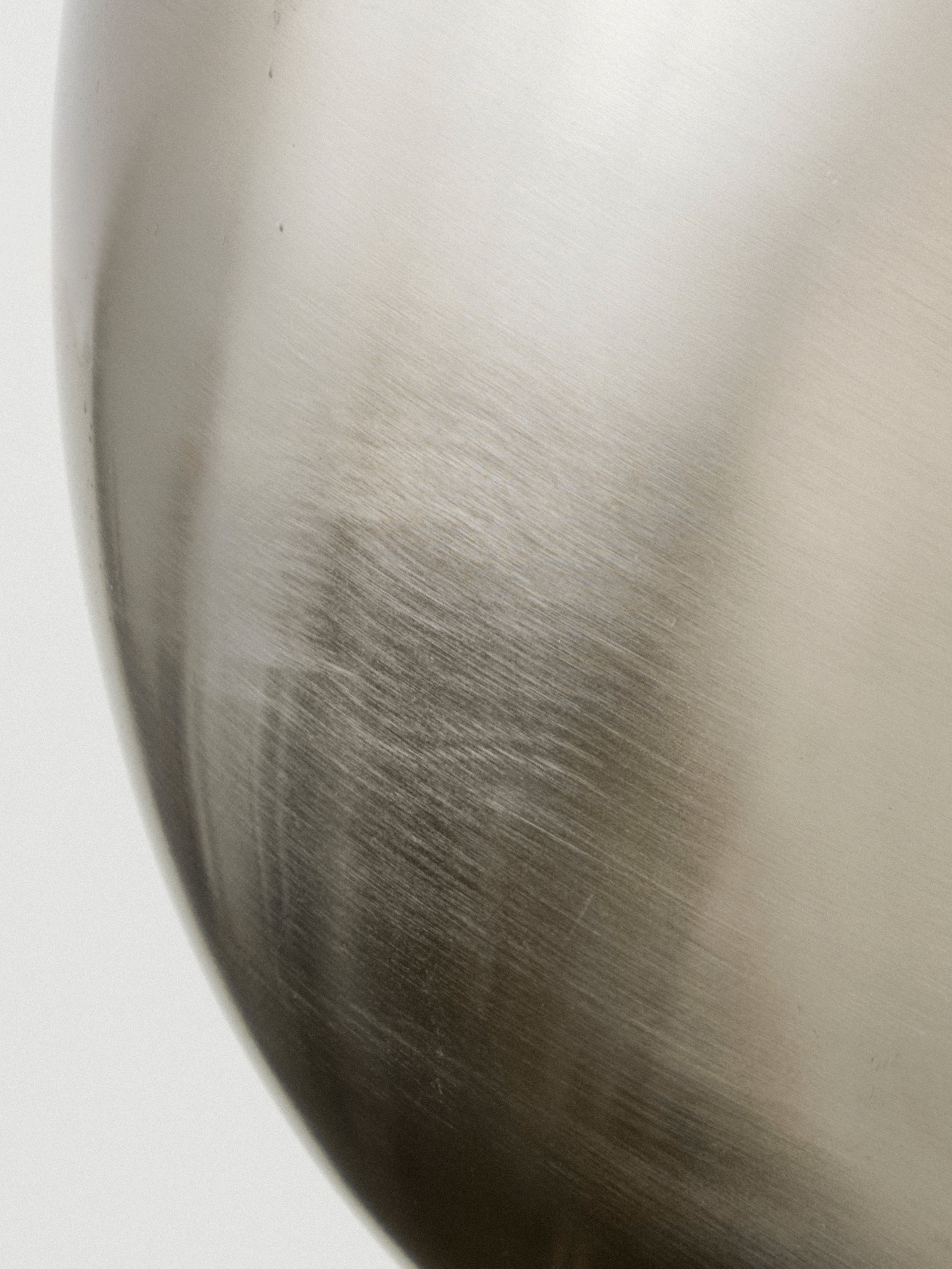 Sleek and Stylish Egg Sculpture in Brushed Steel for Interior Design