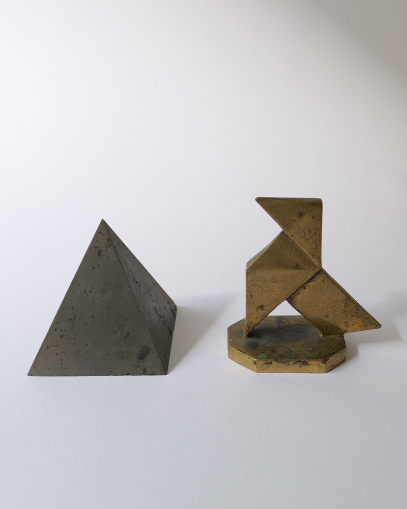 Handcrafted Geometric Paper Weights 1930 with intricate geometric patterns