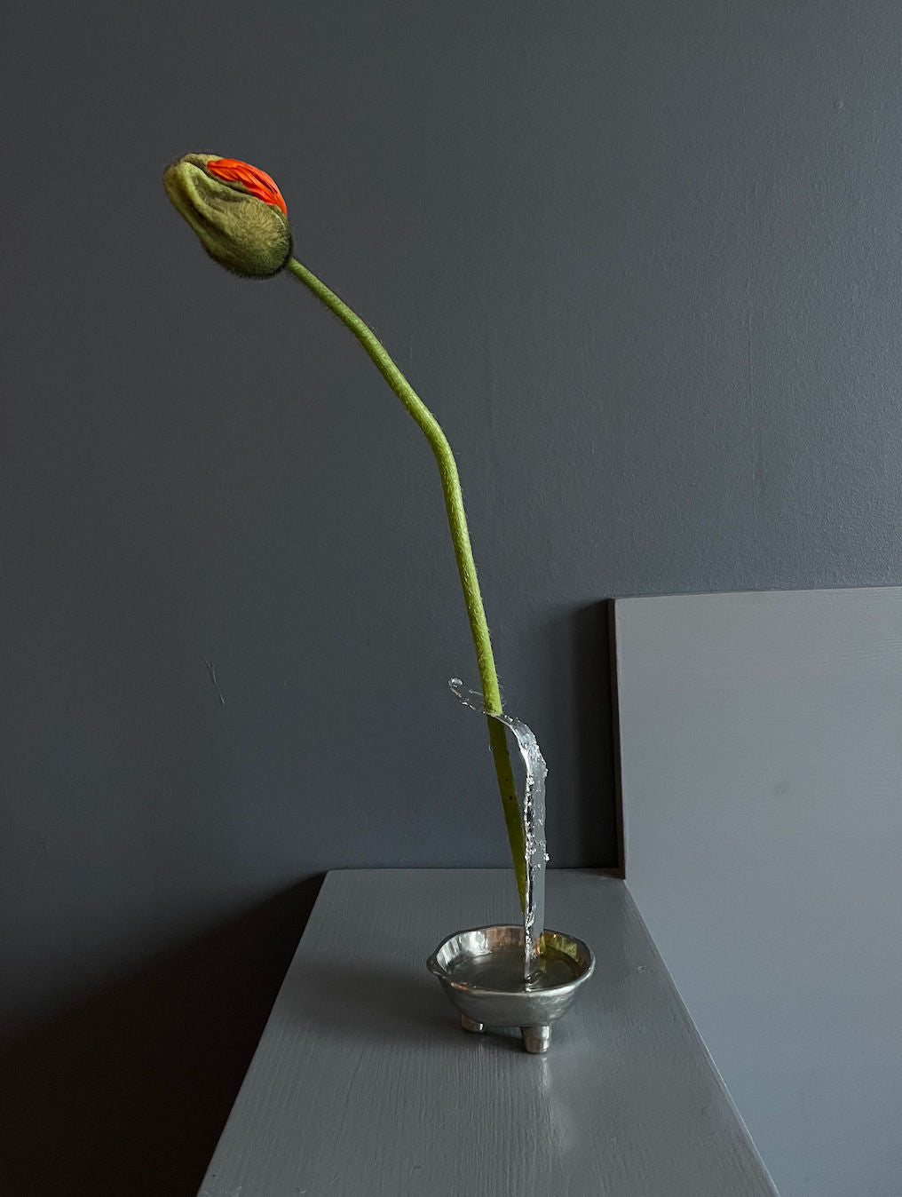 Side angle of The Tin Collection / Favorite Vase highlighting the elegant curves and vintage-inspired design