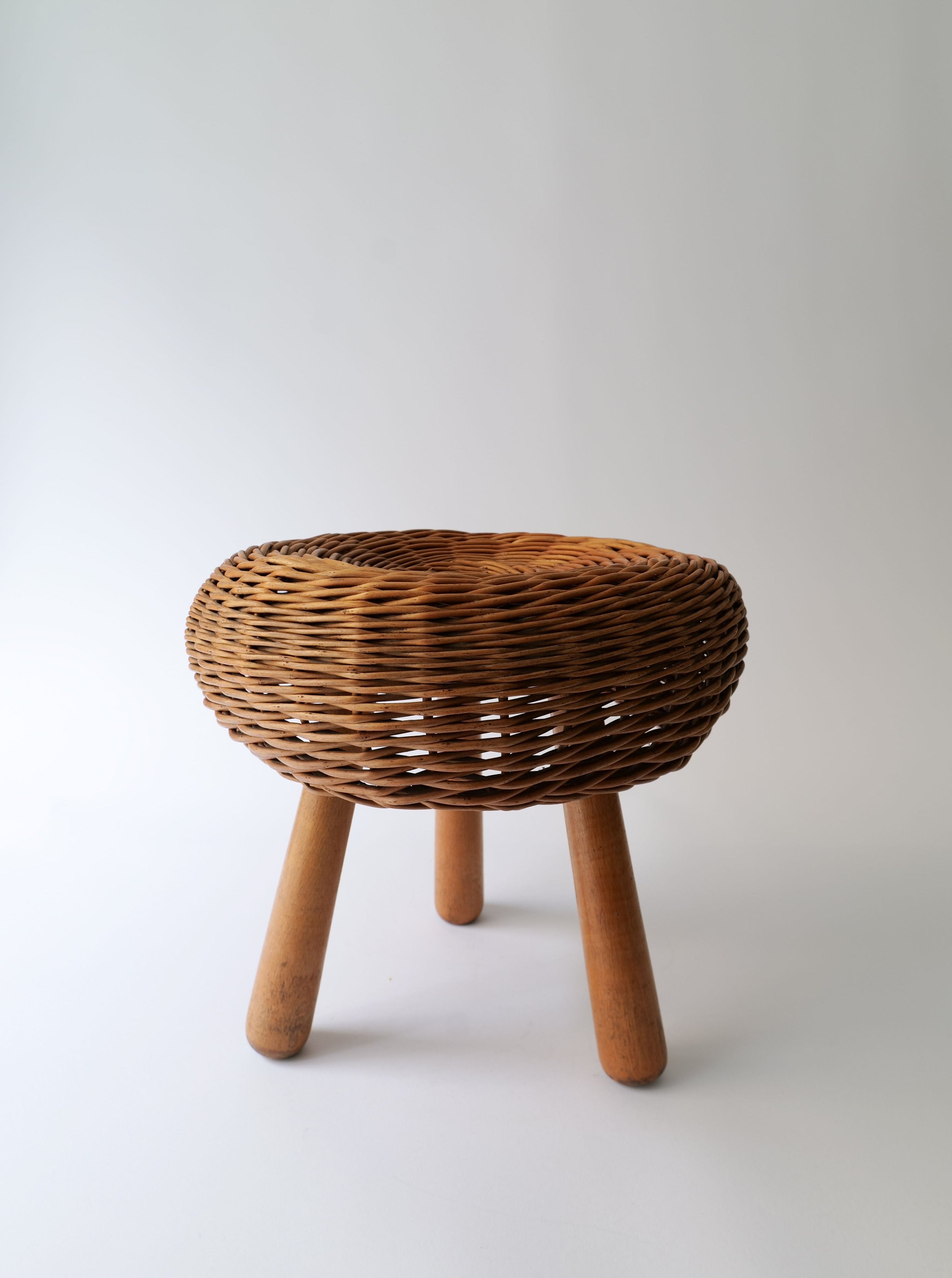 Handcrafted Rattan Stool Tony Paul, perfect for adding a natural touch to any room