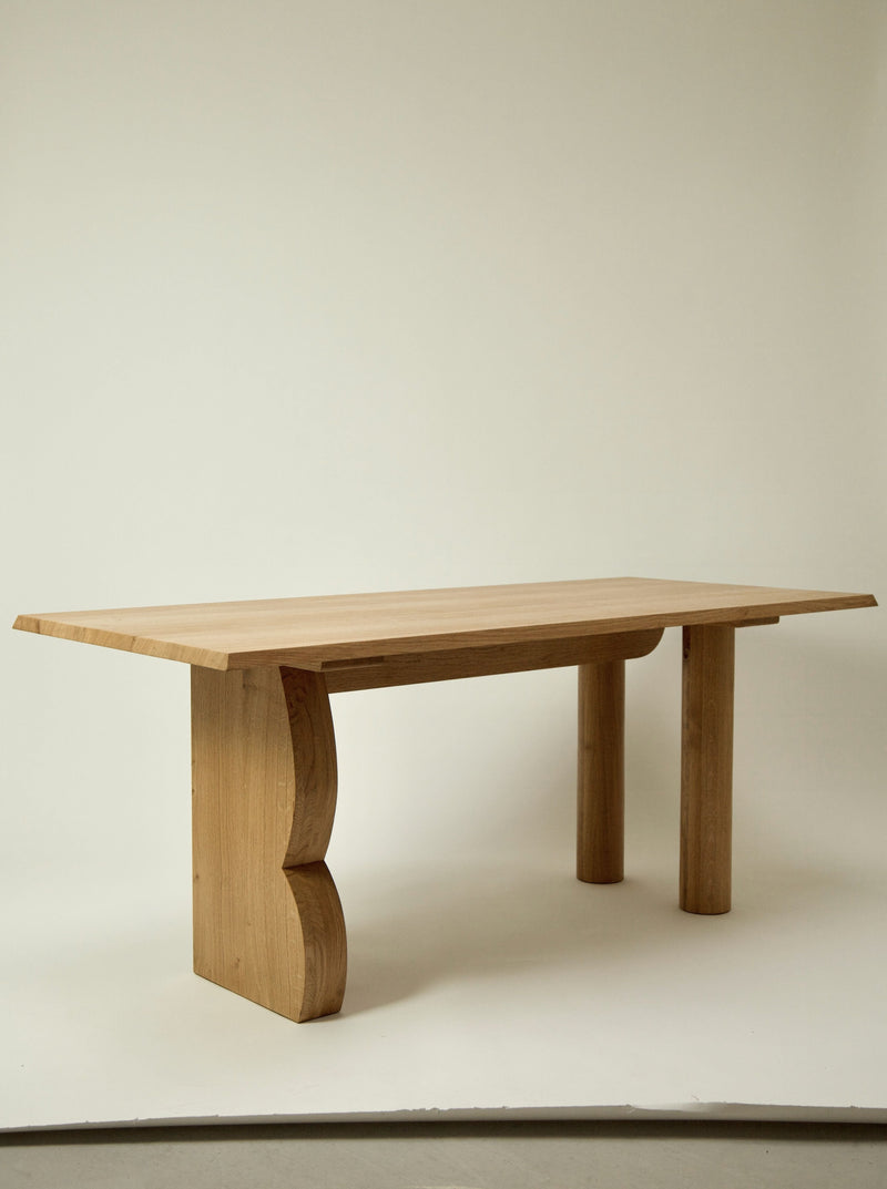 Martello Dining Table in rustic oak finish with elegant design