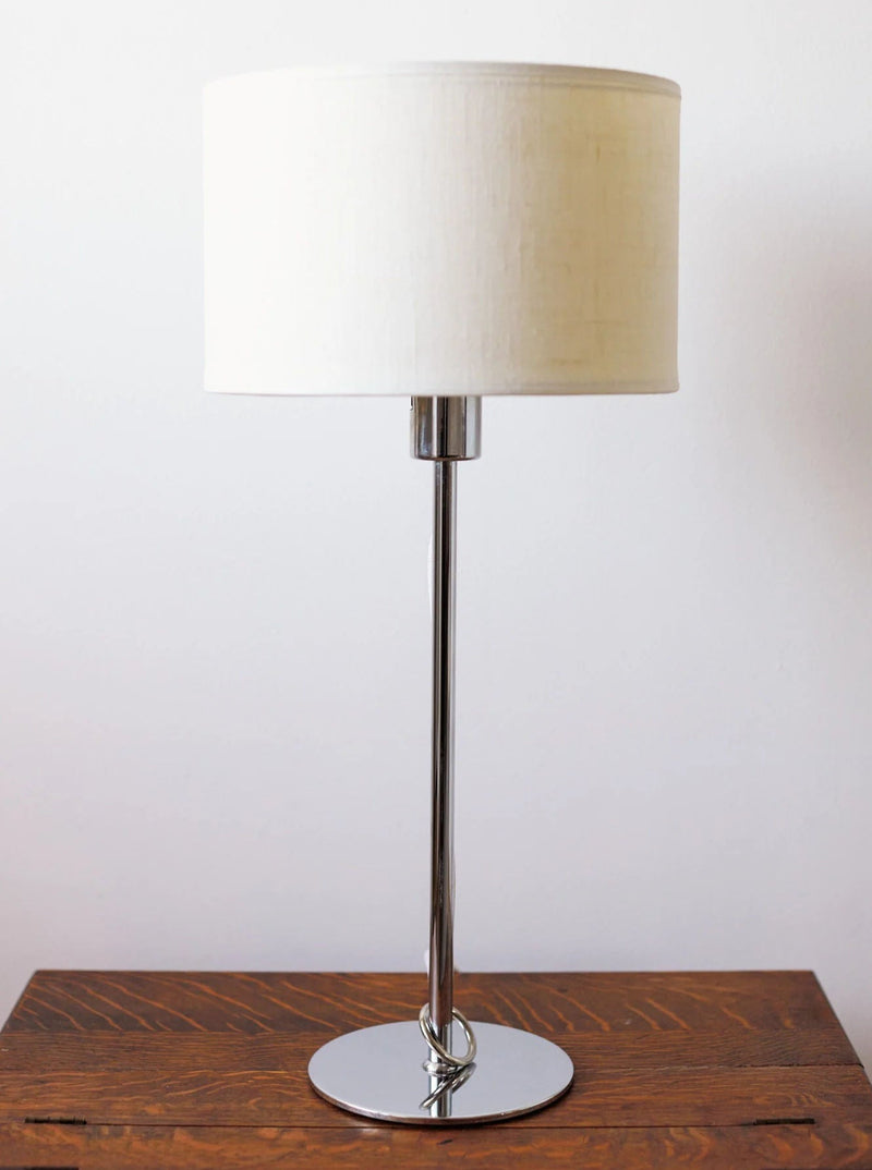  Sleek and contemporary chrome desk lamp with on/off switch