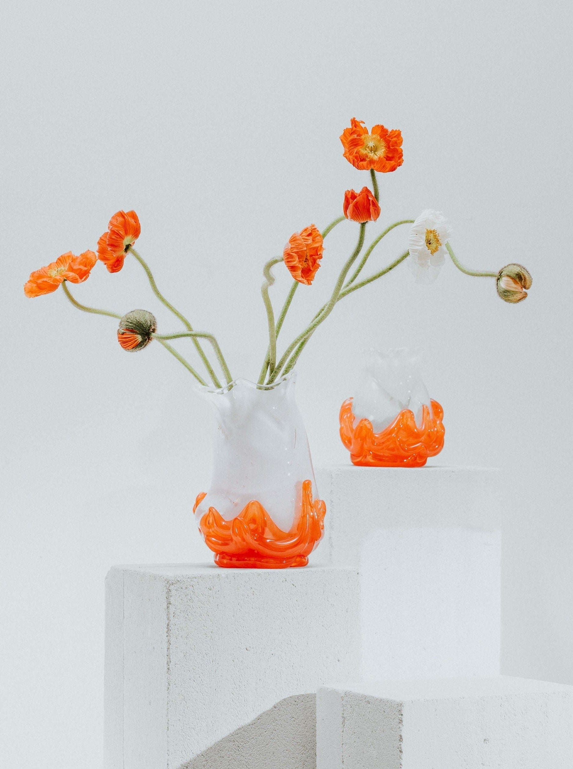 Vases Orange Flames Vase - Big Szkło Studio