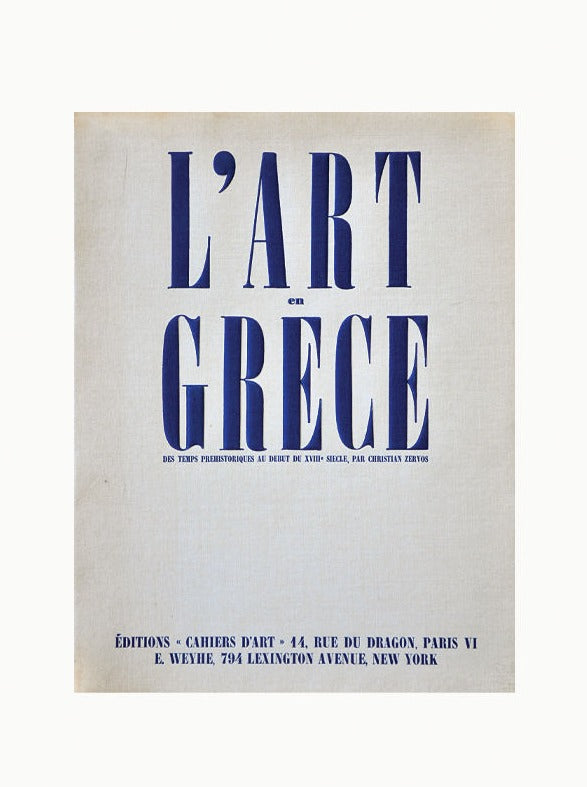 L'Art en Grèce Cahiers D’art 1934