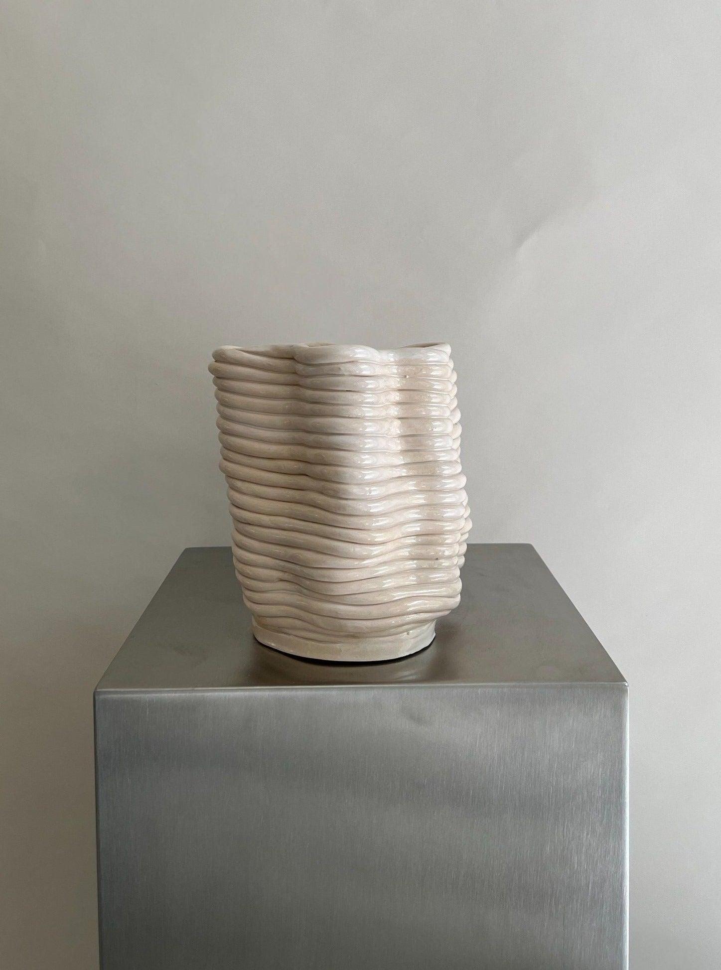 Ceramic Vases Wobbly Vase Natural 2222Studio